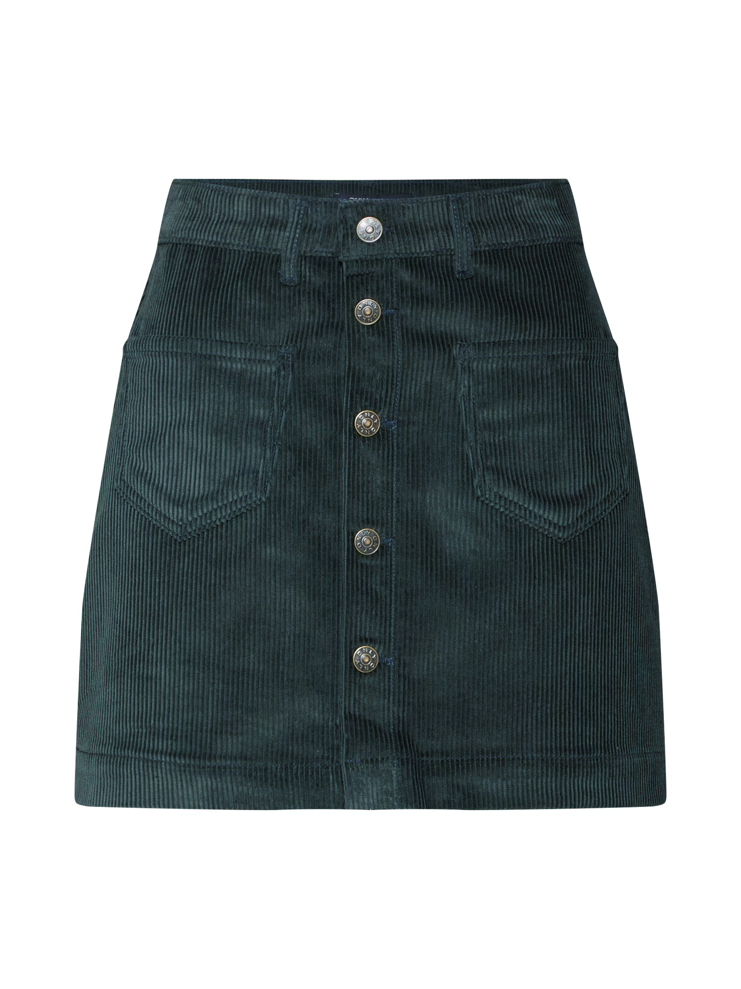 ONLY Fustă 'onlAMAZING HW CORDUROY SKIRT PNT' verde închis - Pled.ro