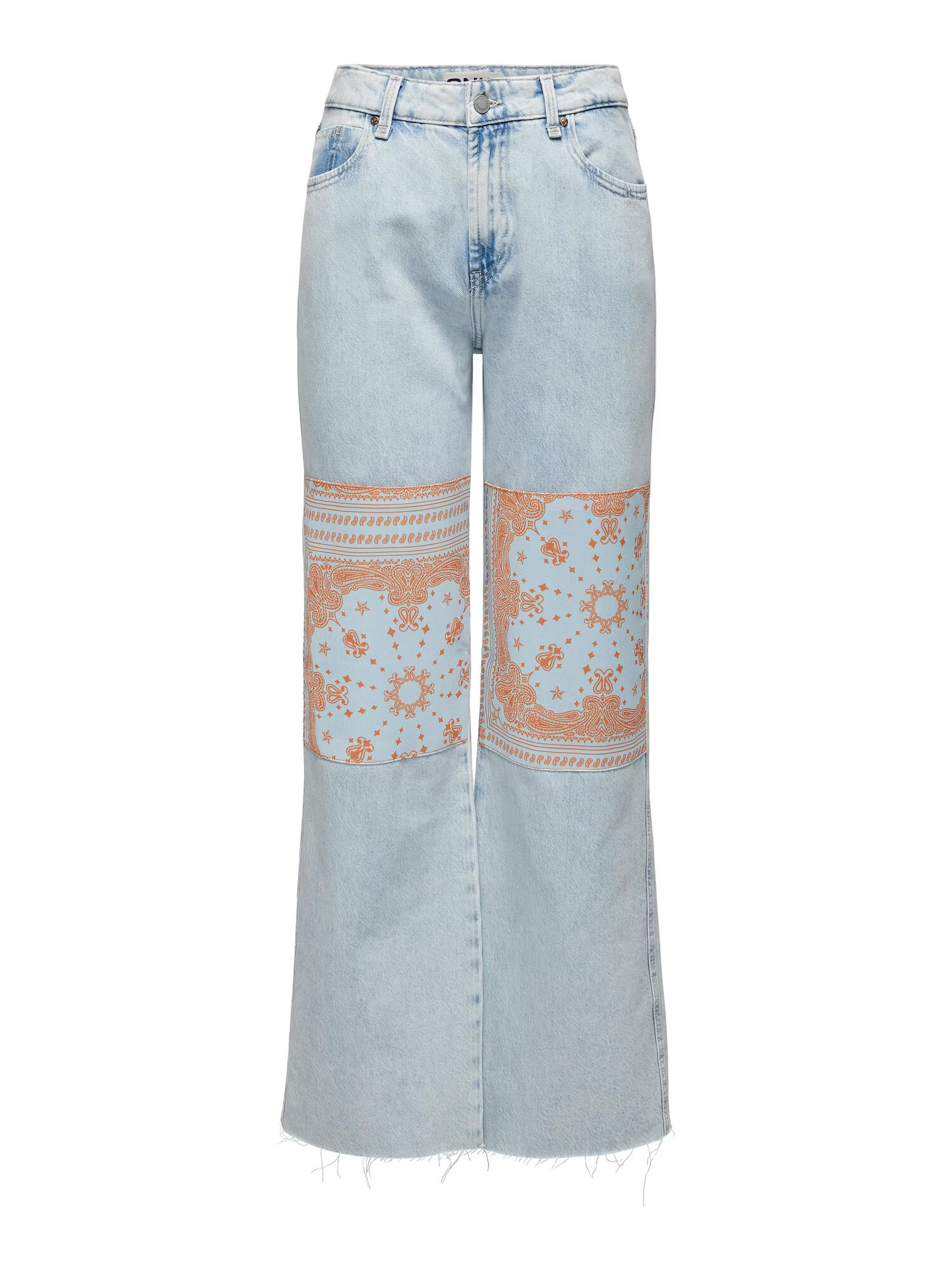 ONLY Jeans 'Camille' albastru deschis / portocaliu - Pled.ro