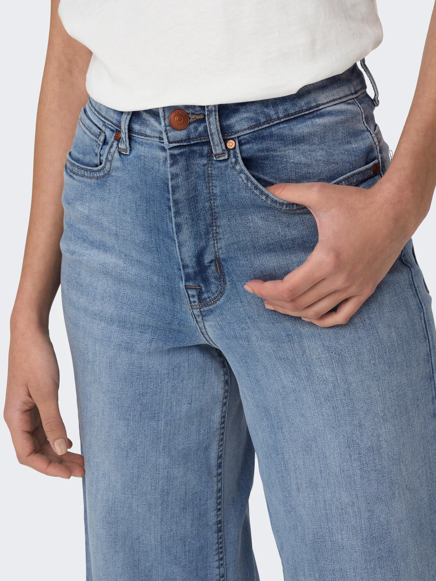 ONLY Jeans 'MADISON' albastru denim / maro deschis - Pled.ro