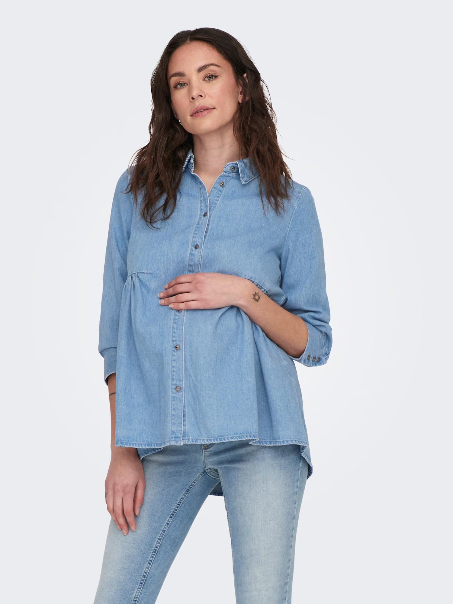 Only Maternity Bluză 'MARY' albastru denim - Pled.ro