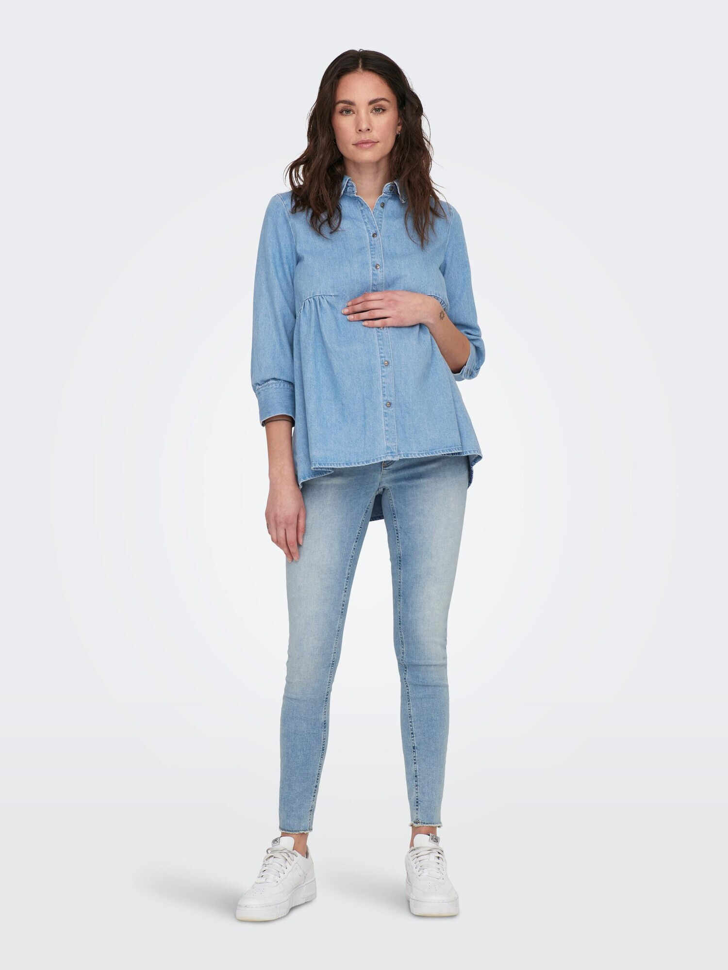 Only Maternity Bluză 'MARY' albastru denim - Pled.ro