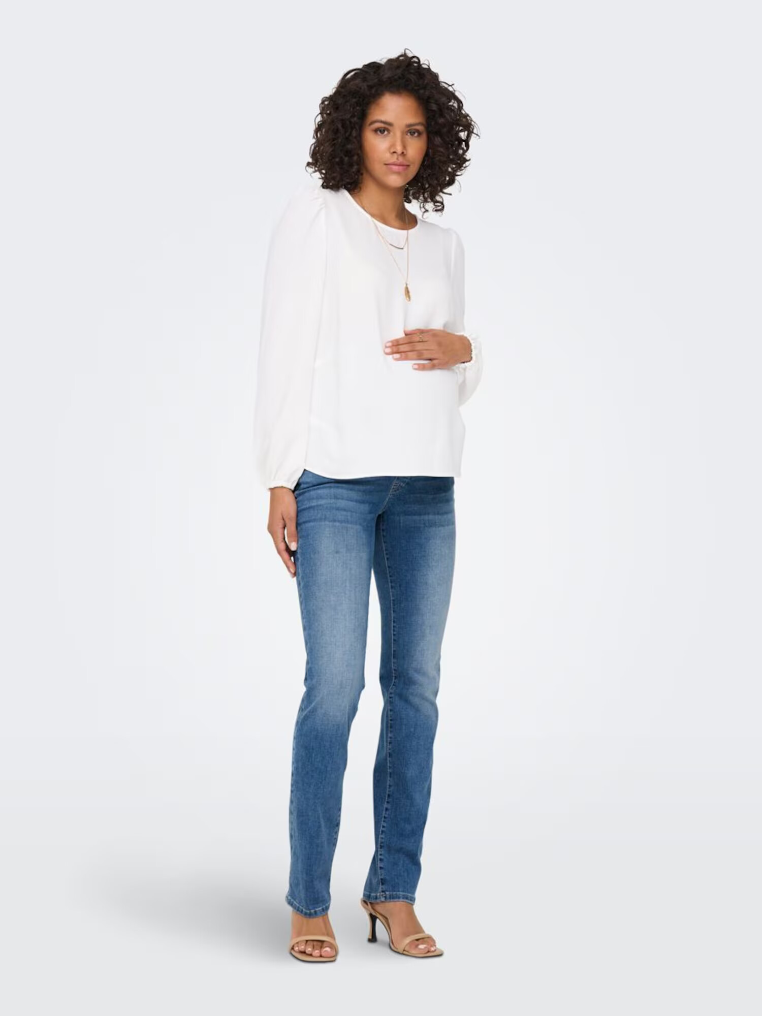 Only Maternity Jeans albastru denim - Pled.ro