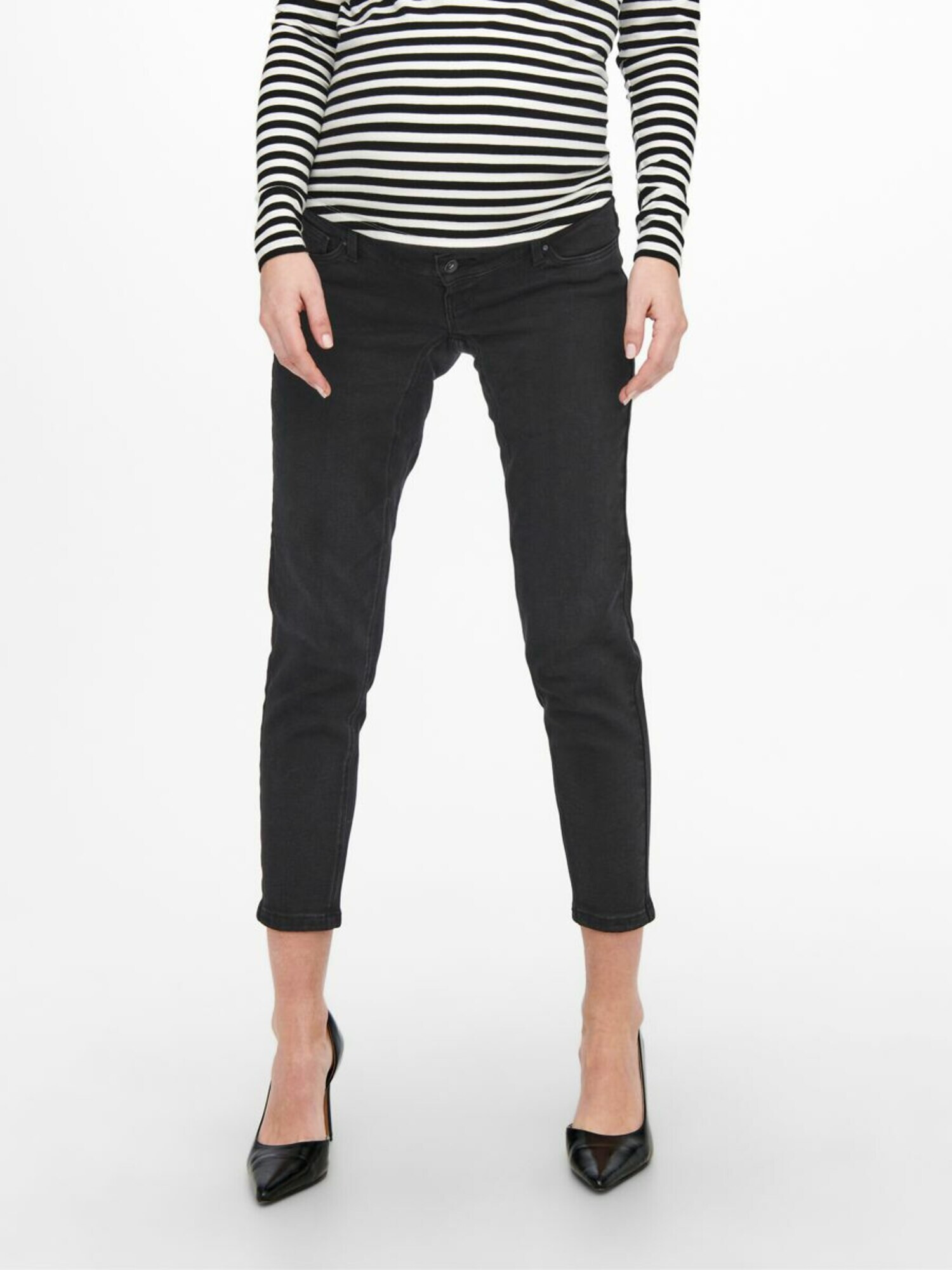 Only Maternity Jeans negru denim - Pled.ro