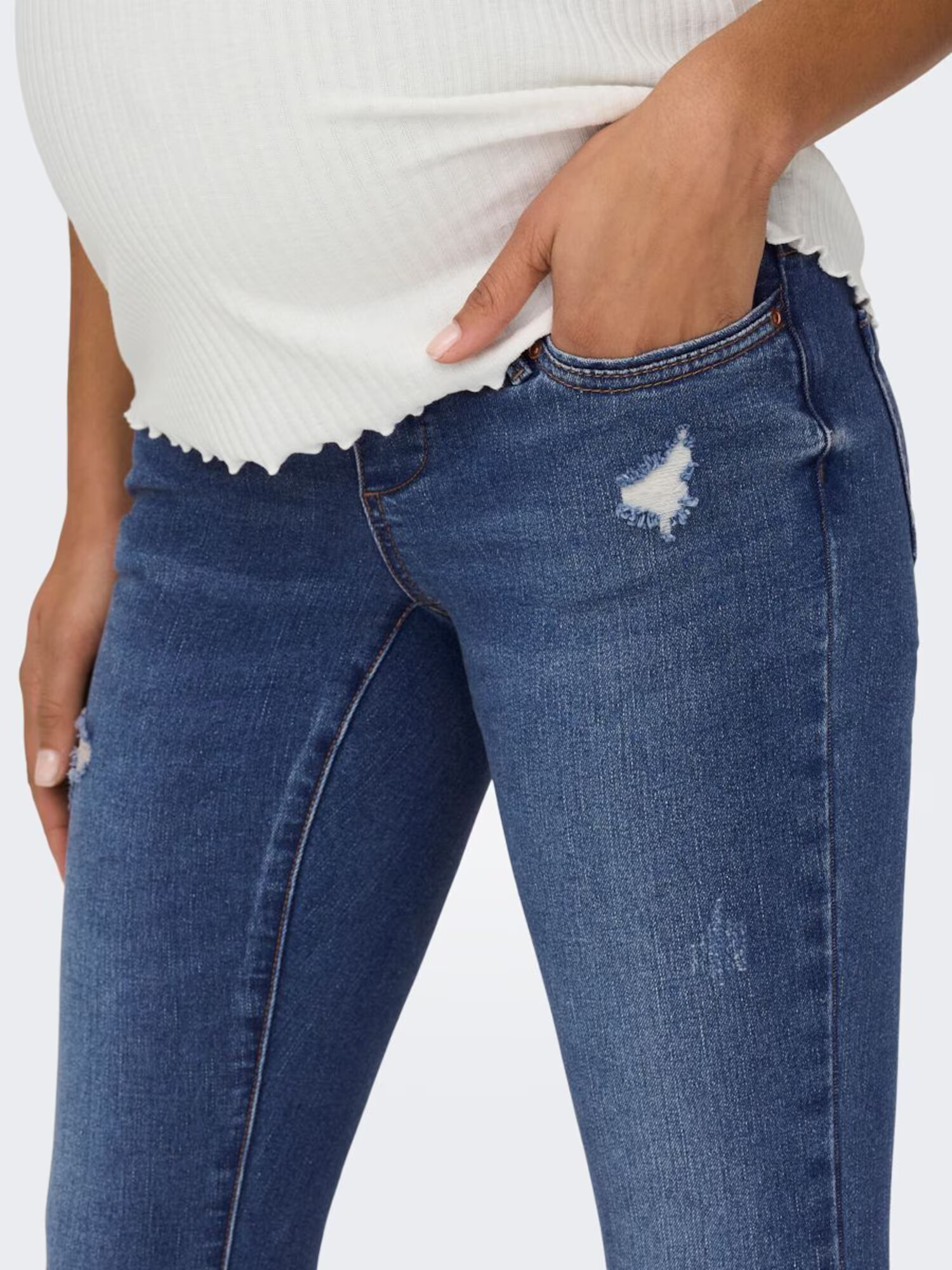 Only Maternity Jeans 'Wauw' albastru denim / gri - Pled.ro