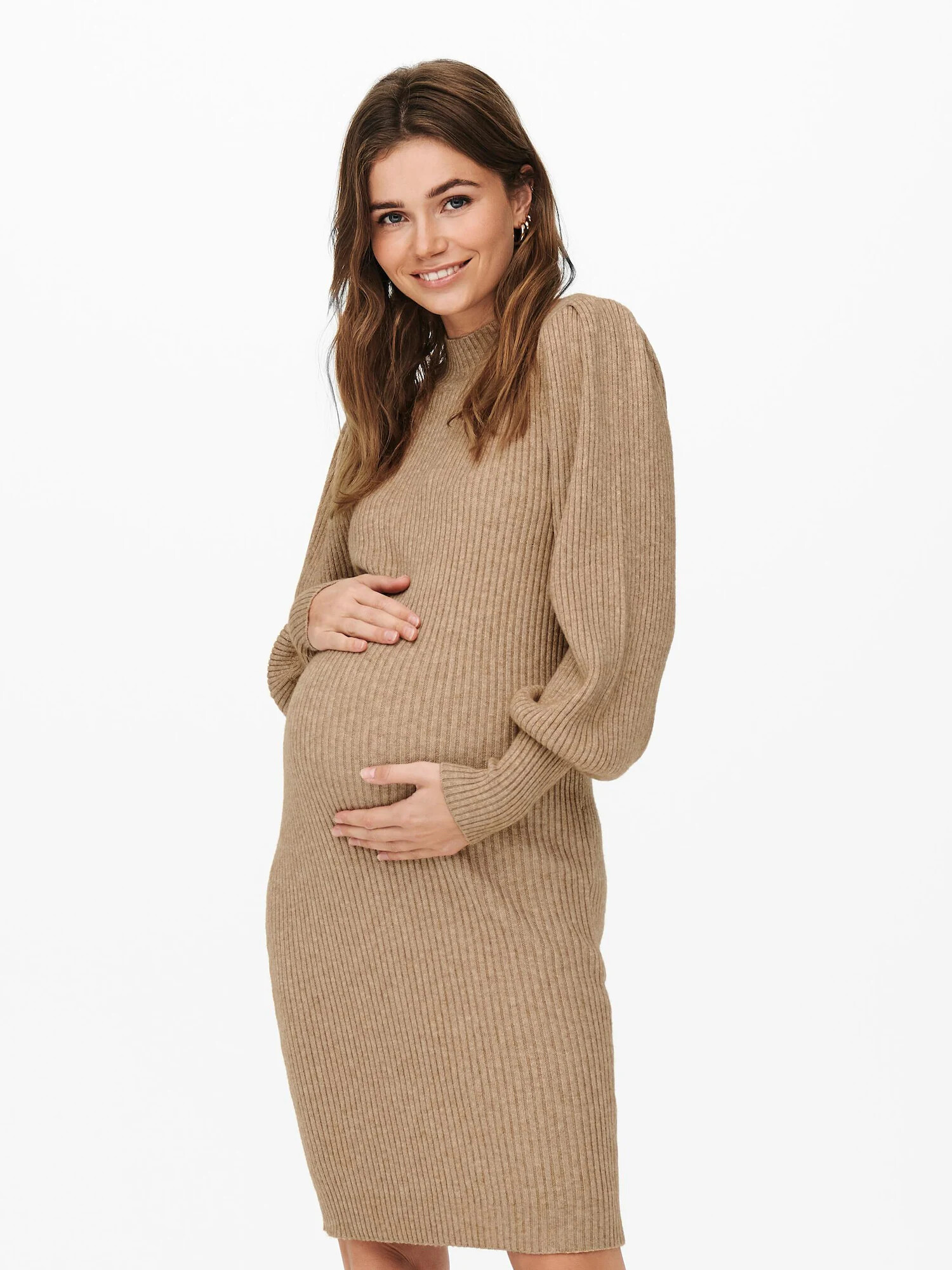 Only Maternity Rochie tricotat 'Katia' maro deschis - Pled.ro