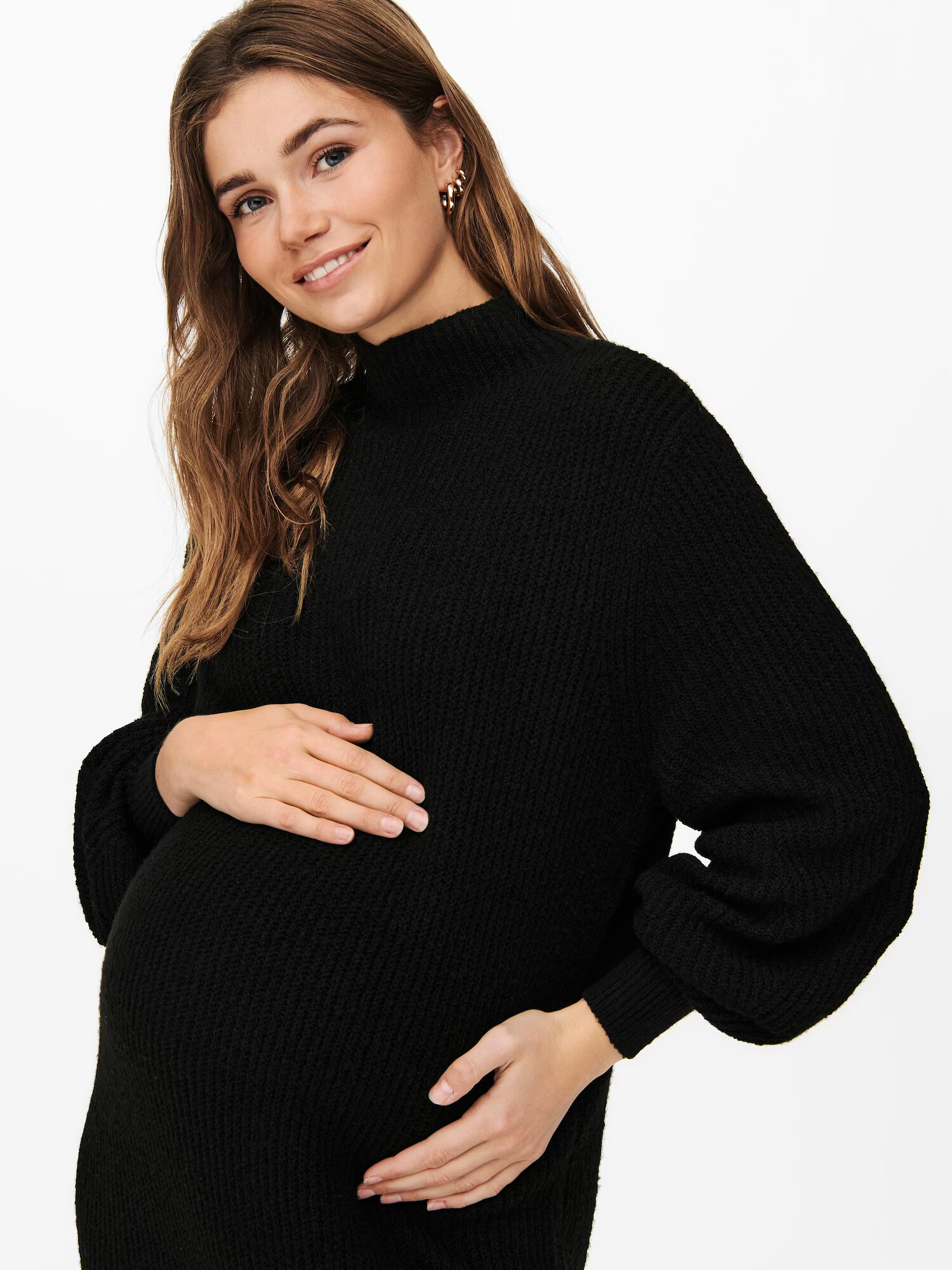 Only Maternity Rochie tricotat 'Lucca' negru - Pled.ro