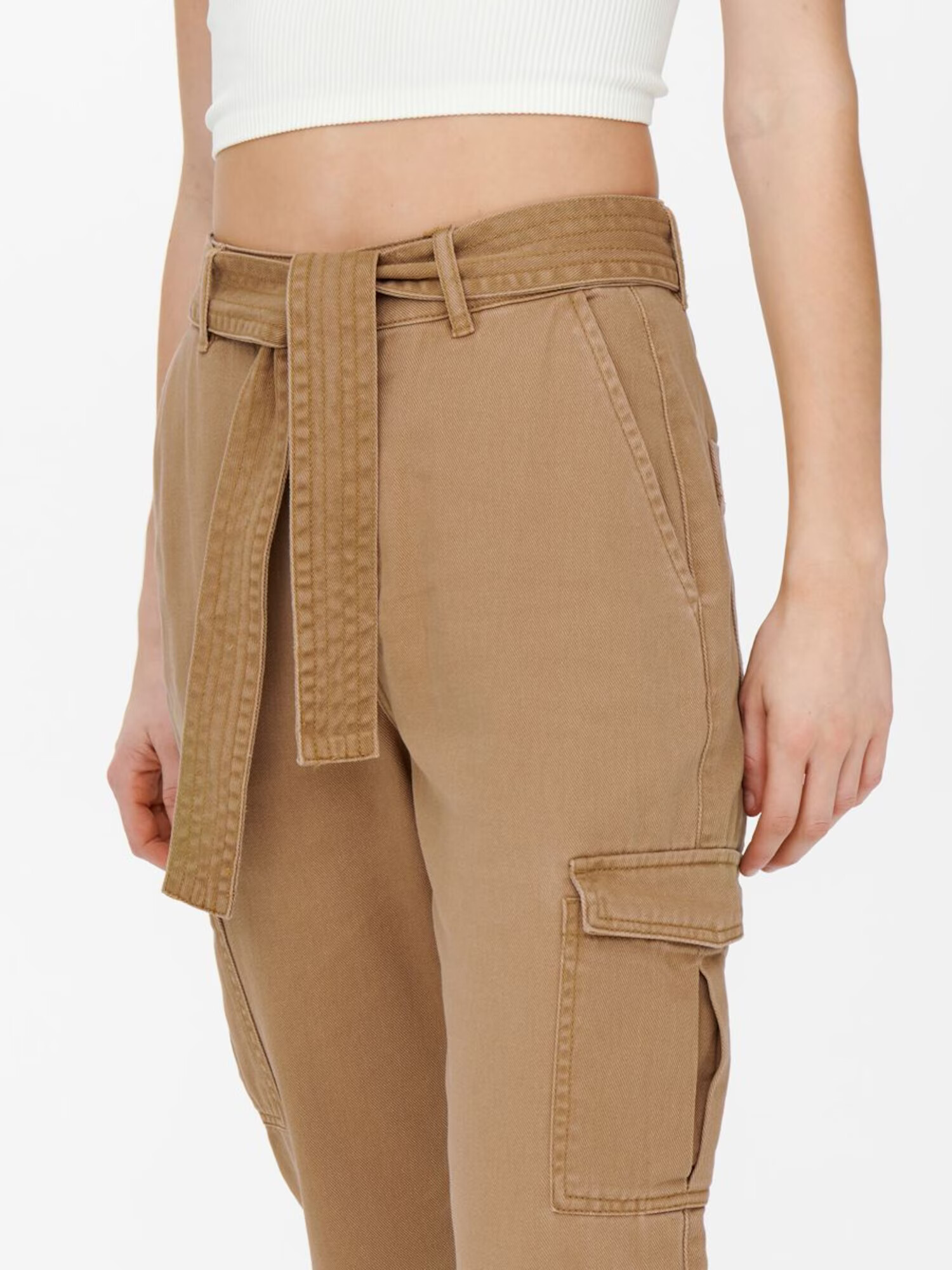 ONLY Pantaloni cu buzunare 'Darsy' maro deschis - Pled.ro