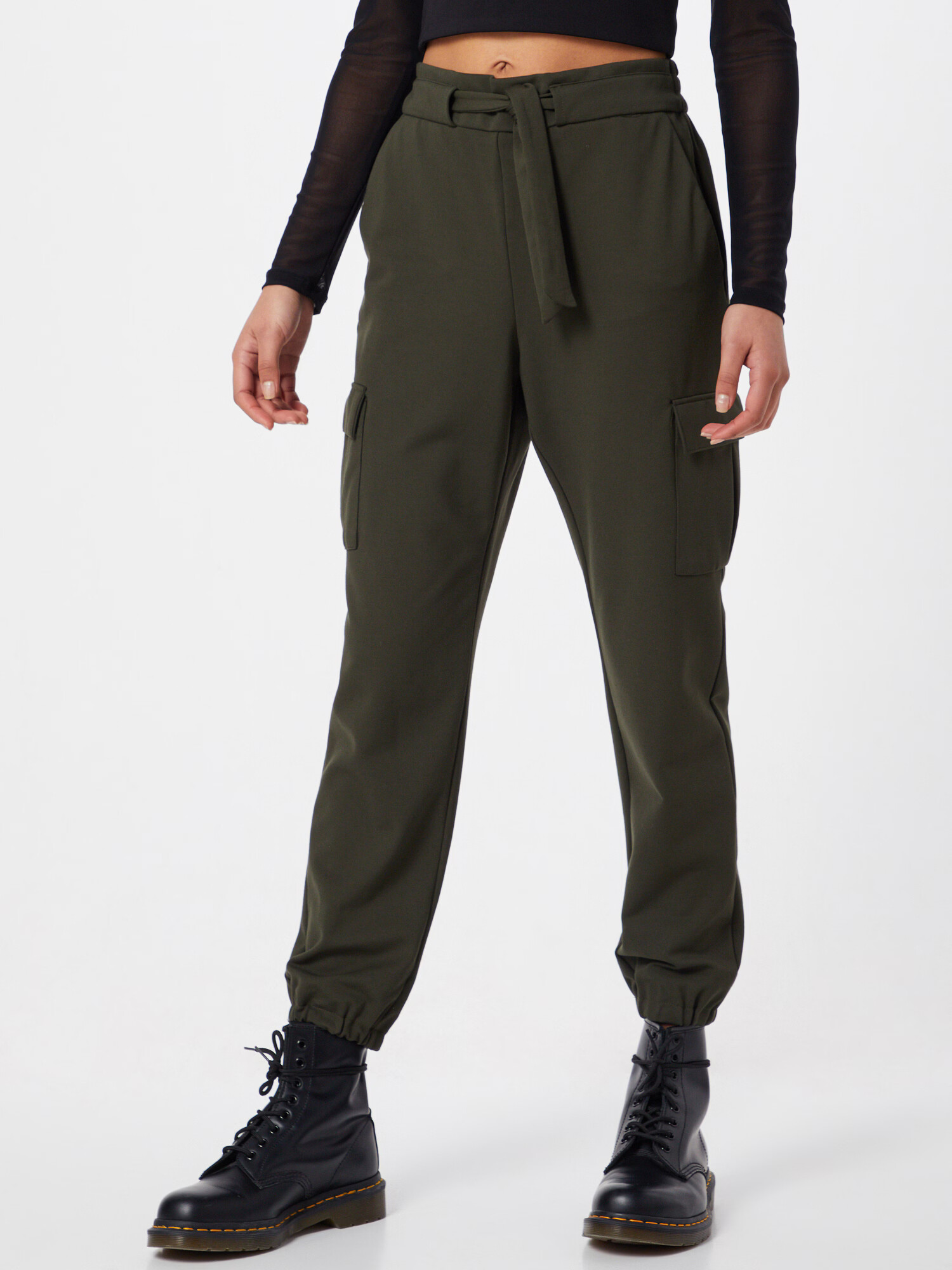 ONLY Pantaloni cu buzunare 'Poptrash' verde pin - Pled.ro