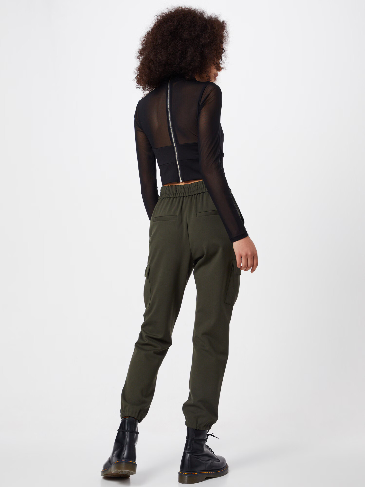 ONLY Pantaloni cu buzunare 'Poptrash' verde pin - Pled.ro