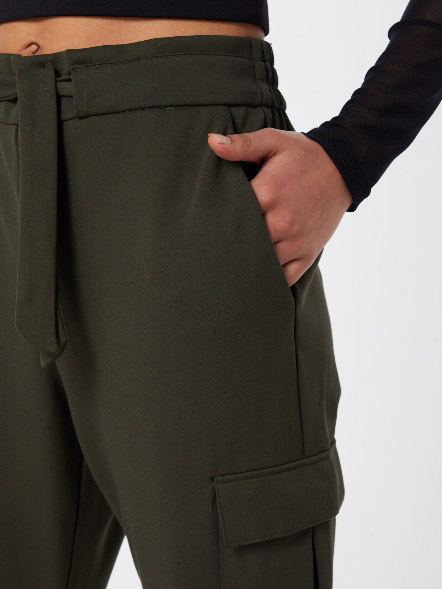 ONLY Pantaloni cu buzunare 'Poptrash' verde pin - Pled.ro