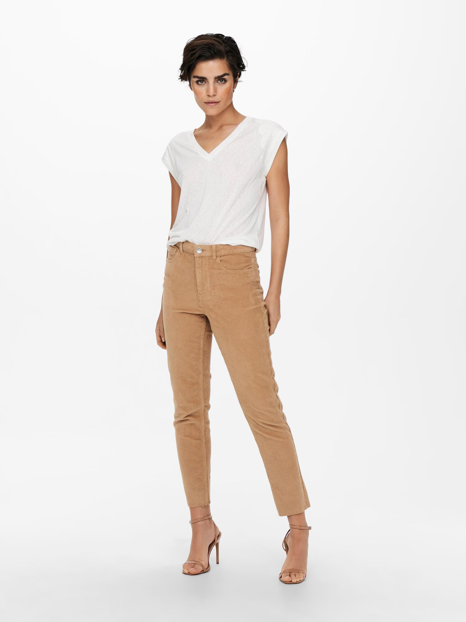 ONLY Pantaloni 'Emily' maro deschis - Pled.ro