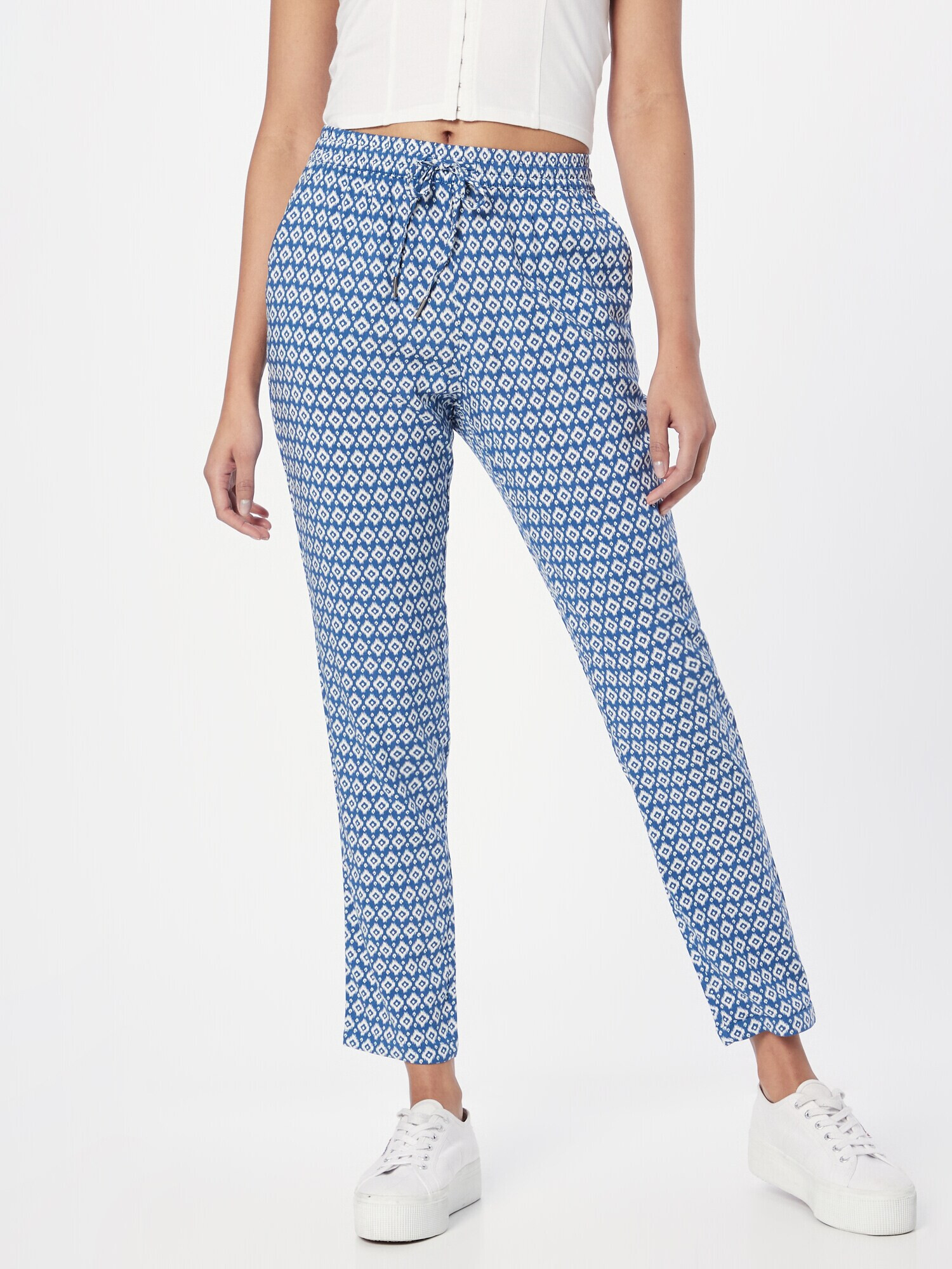 ONLY Pantaloni 'NOVA' azuriu / alb - Pled.ro