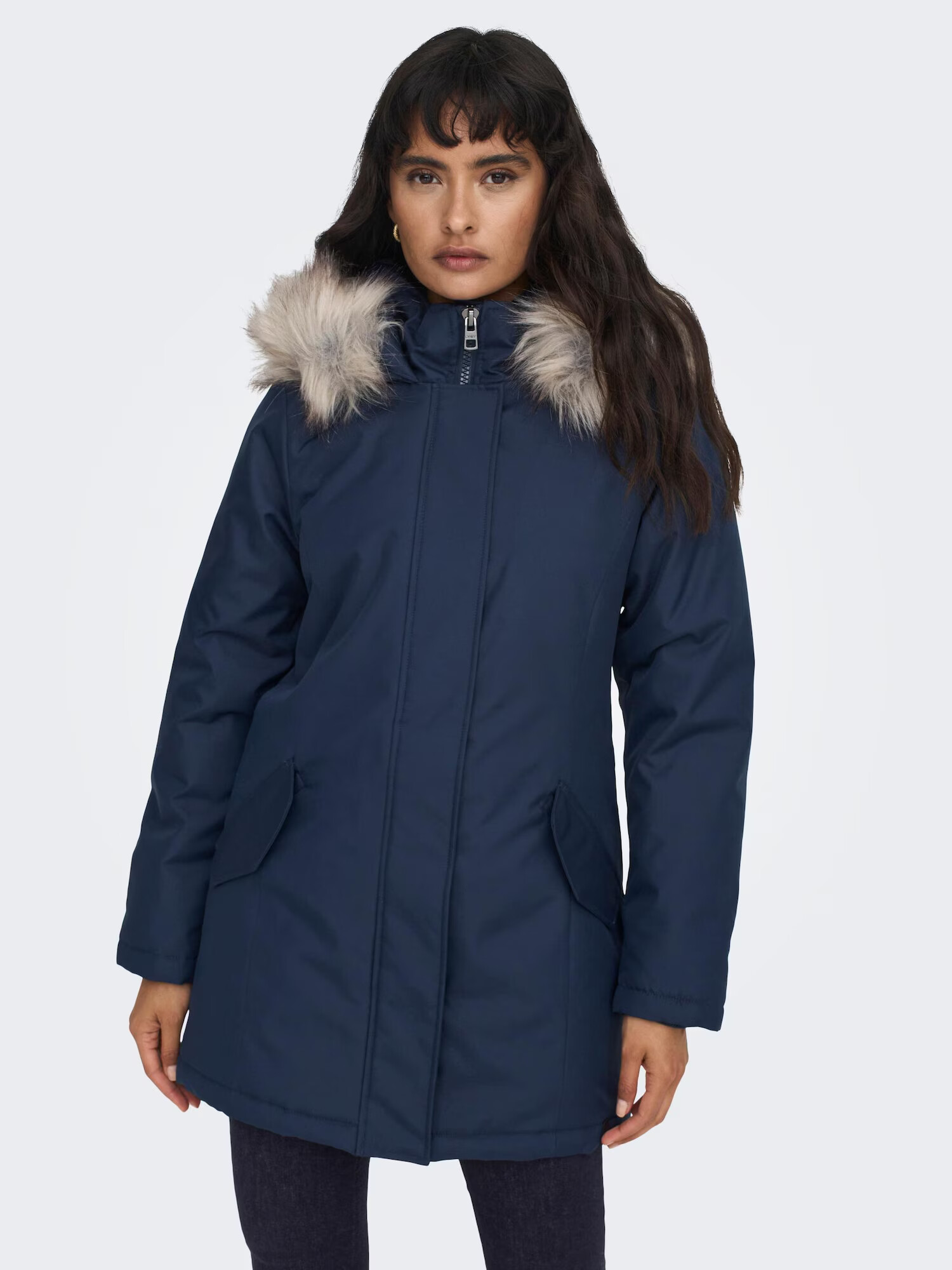 ONLY Parka de iarnă 'KATY' albastru noapte / gri deschis - Pled.ro