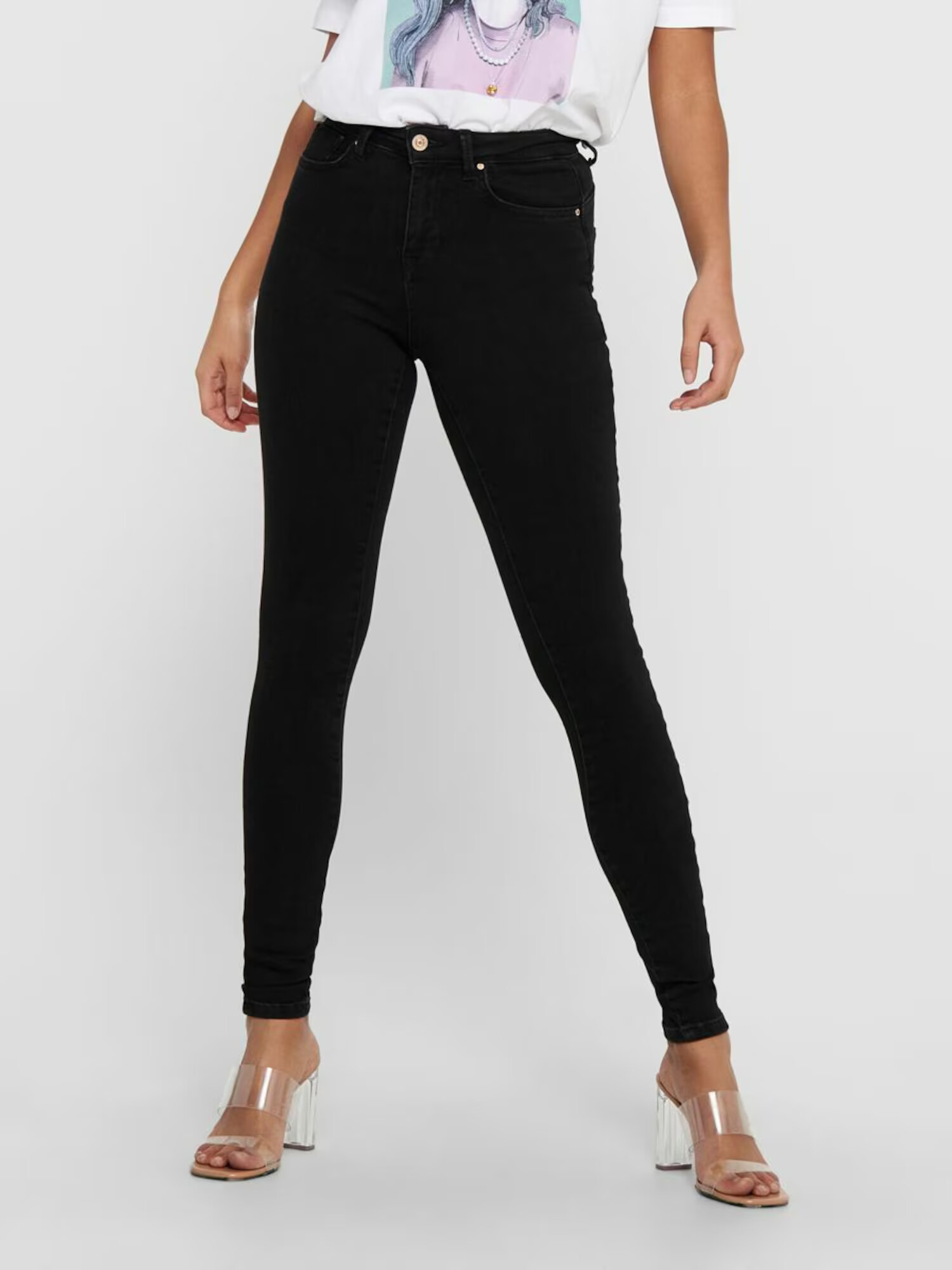 Only Petite Jeans 'ONLPOWER' negru denim - Pled.ro