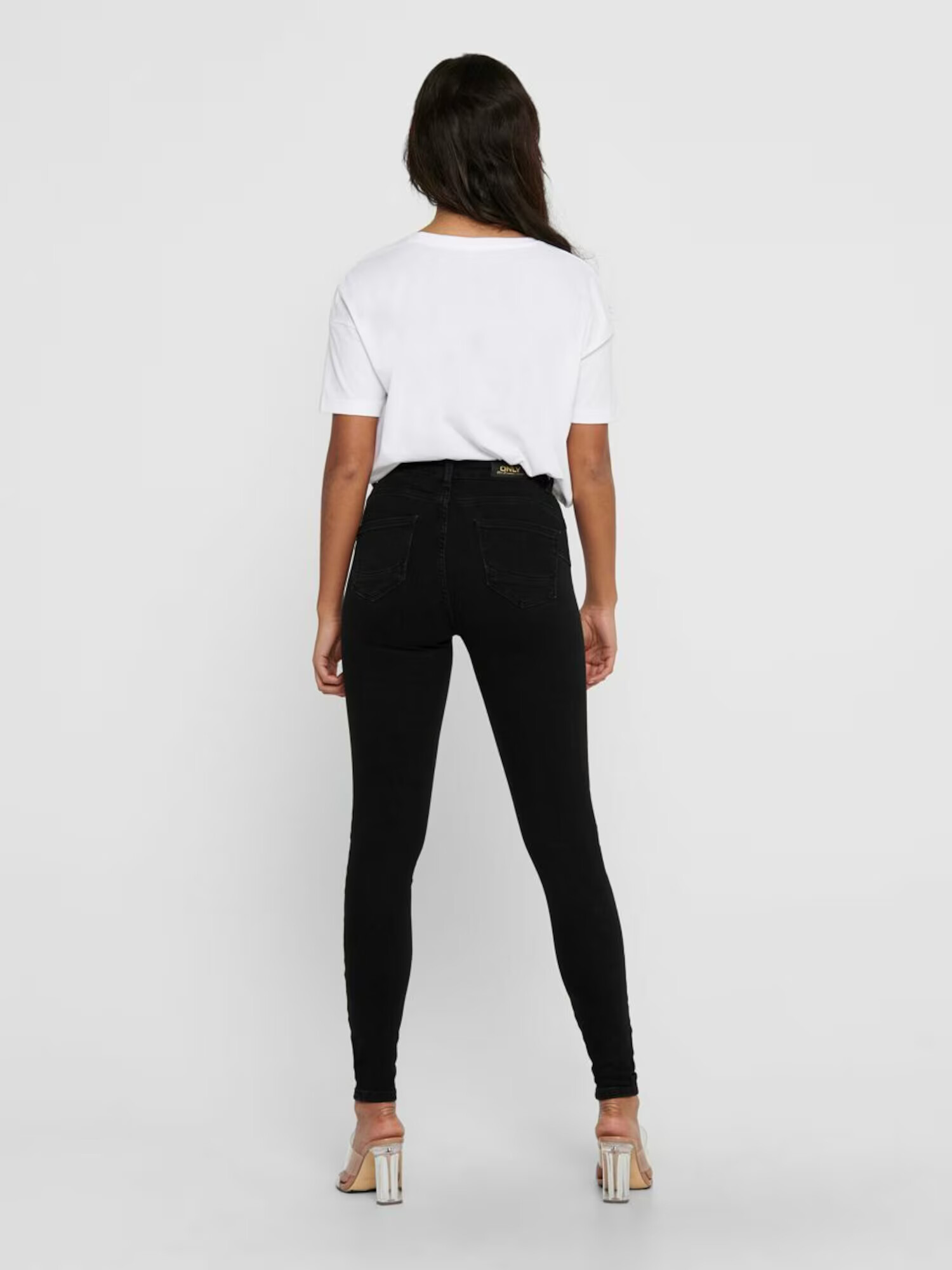 Only Petite Jeans 'ONLPOWER' negru denim - Pled.ro