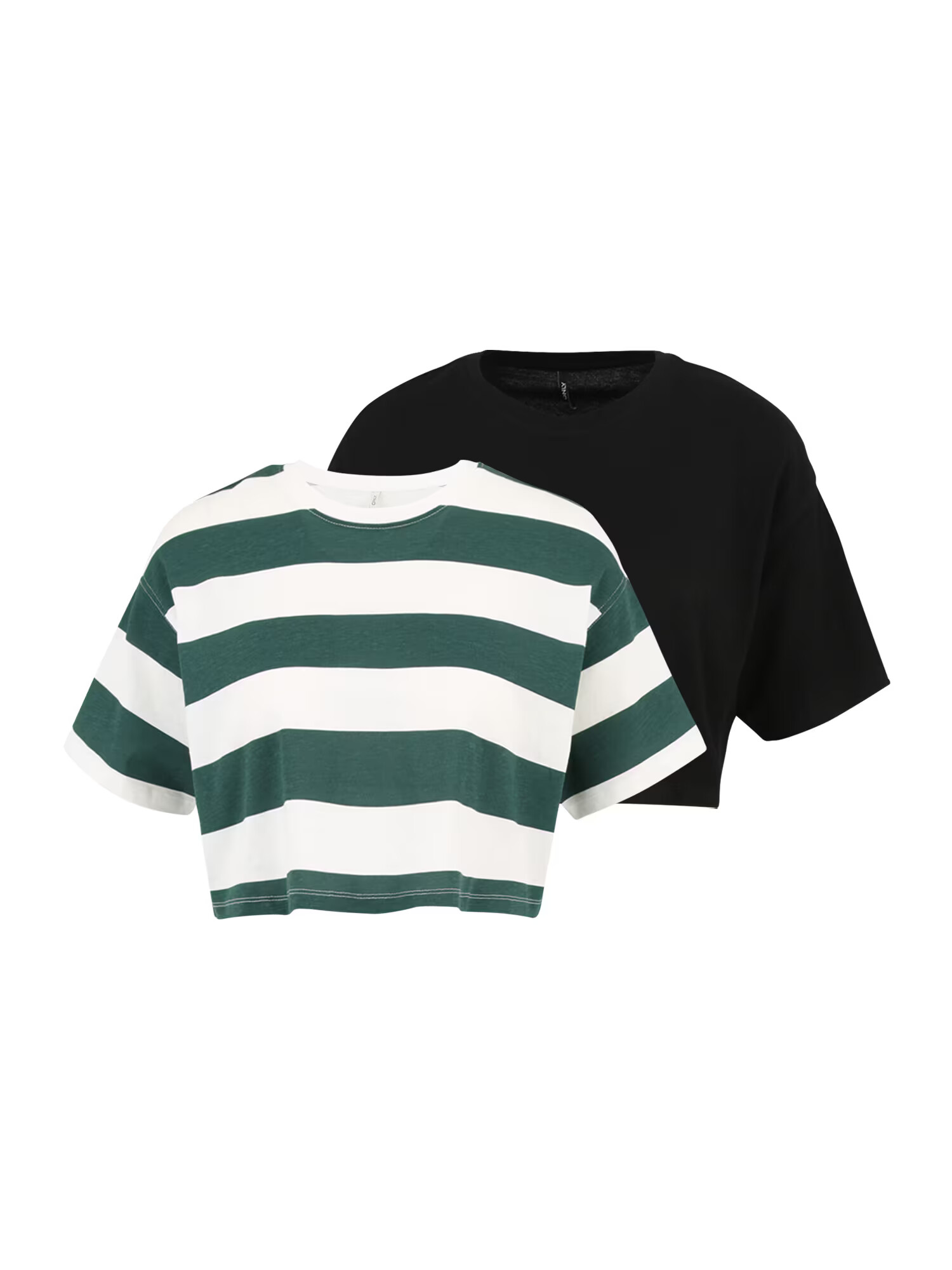 Only Petite Tricou 'MAY' verde / negru / alb - Pled.ro