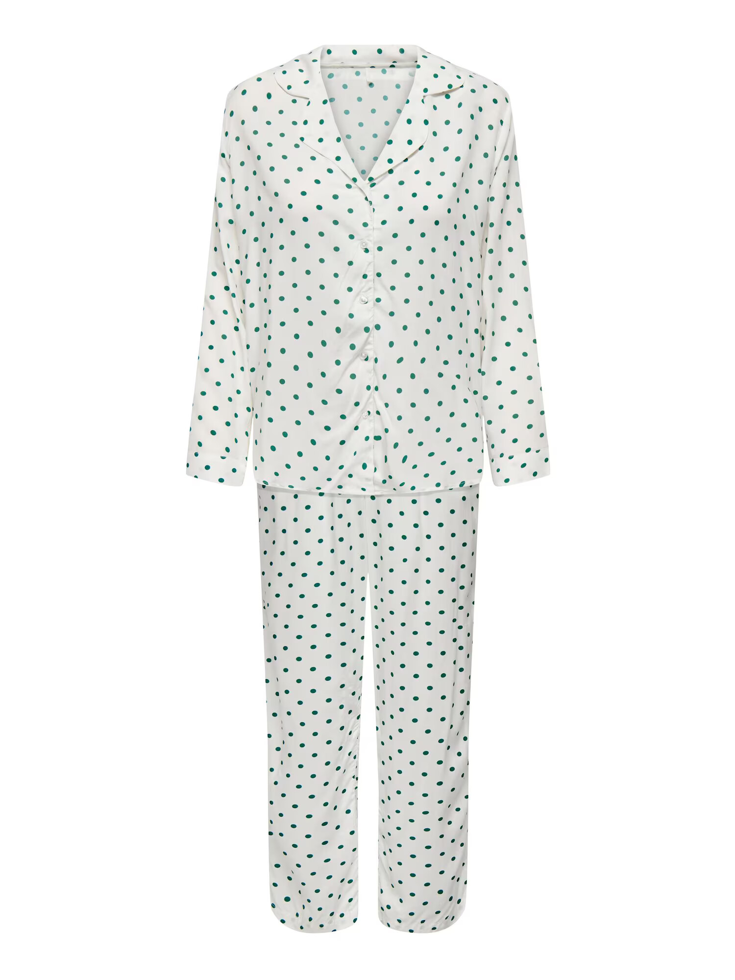 ONLY Pijama 'LAURA' verde / alb - Pled.ro