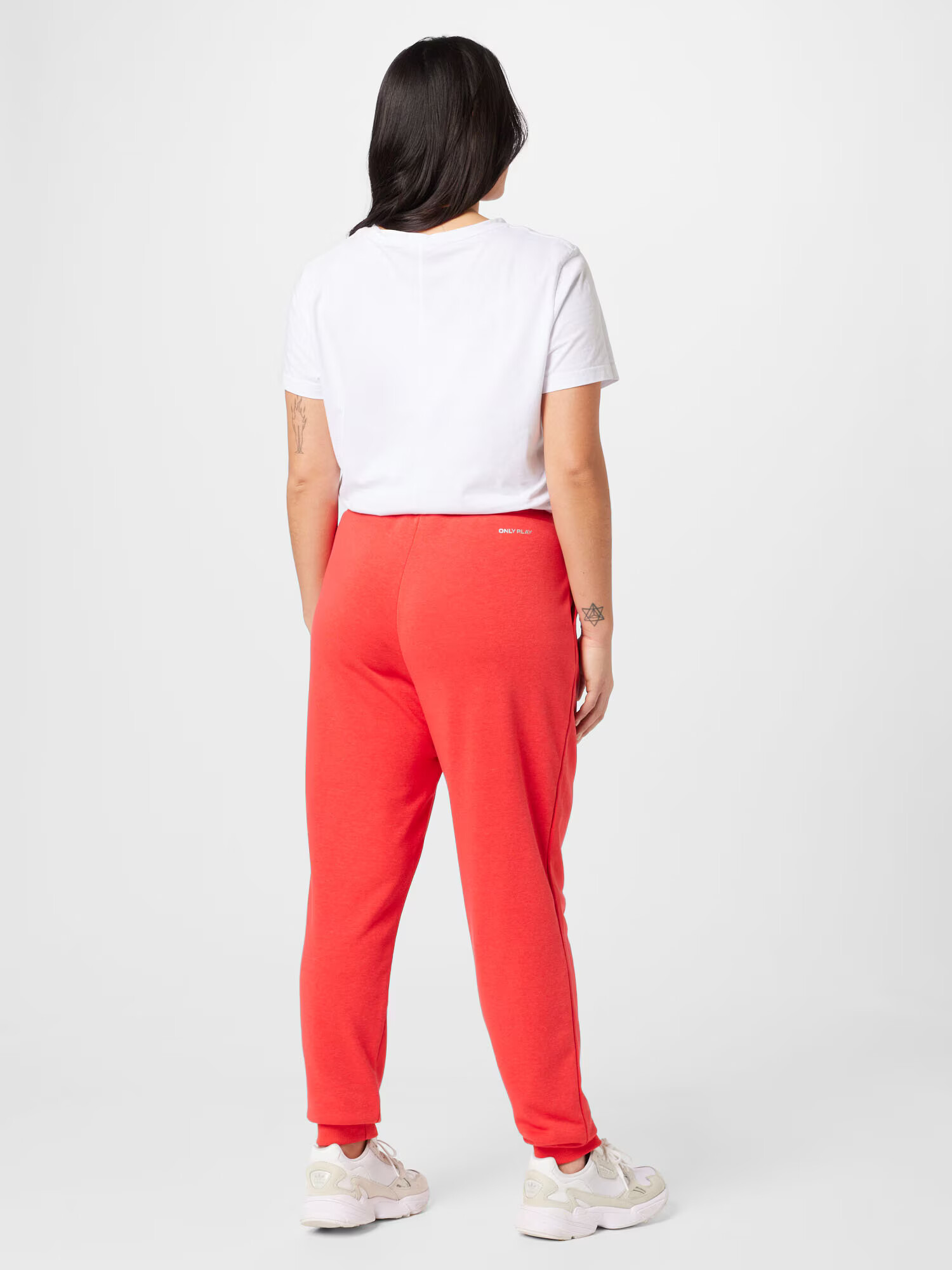 Only Play Curvy Pantaloni sport 'ELINA' gri argintiu / roșu orange - Pled.ro