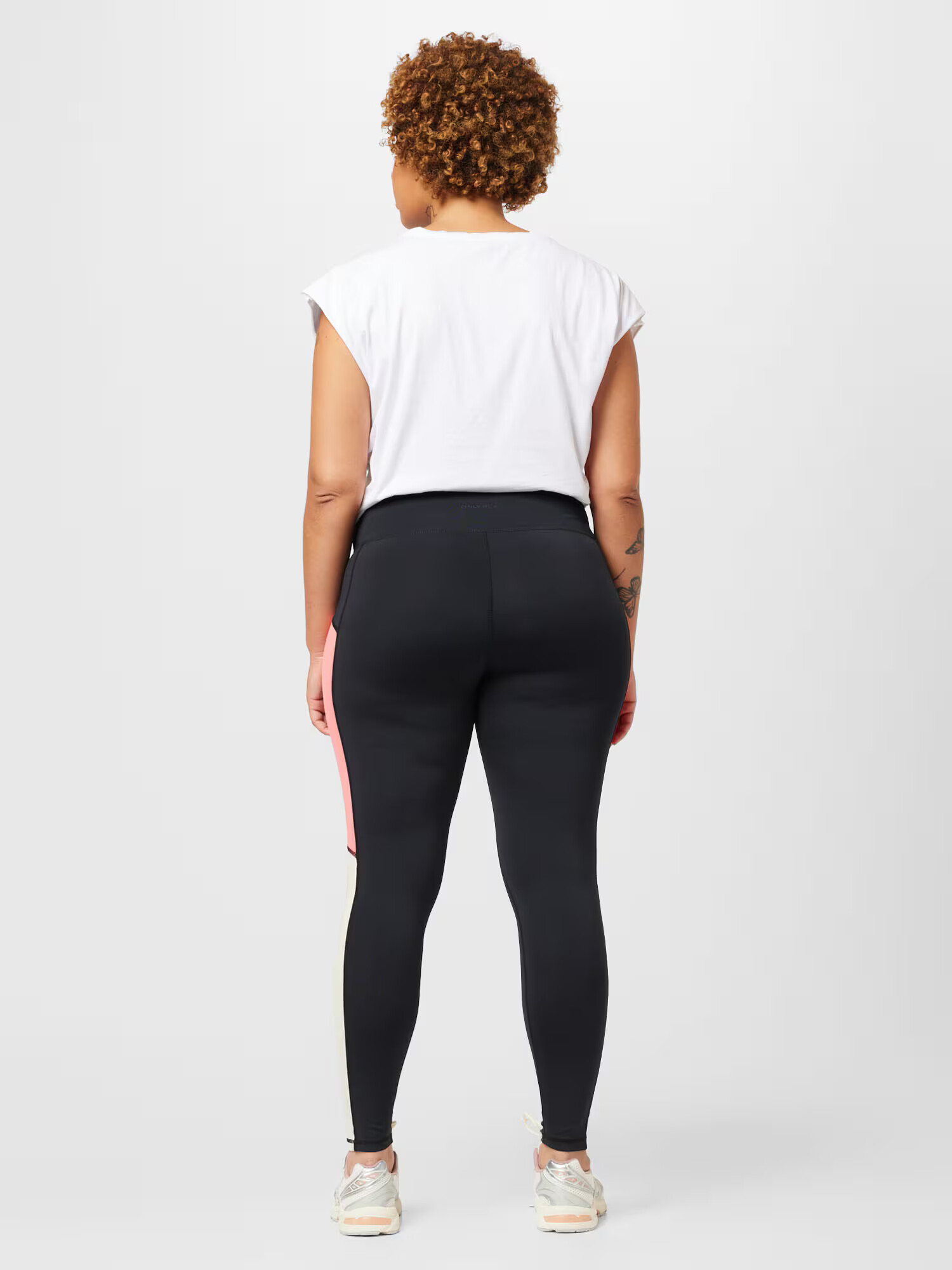 Only Play Curvy Pantaloni sport 'PERI' gri deschis / roz / negru / alb - Pled.ro