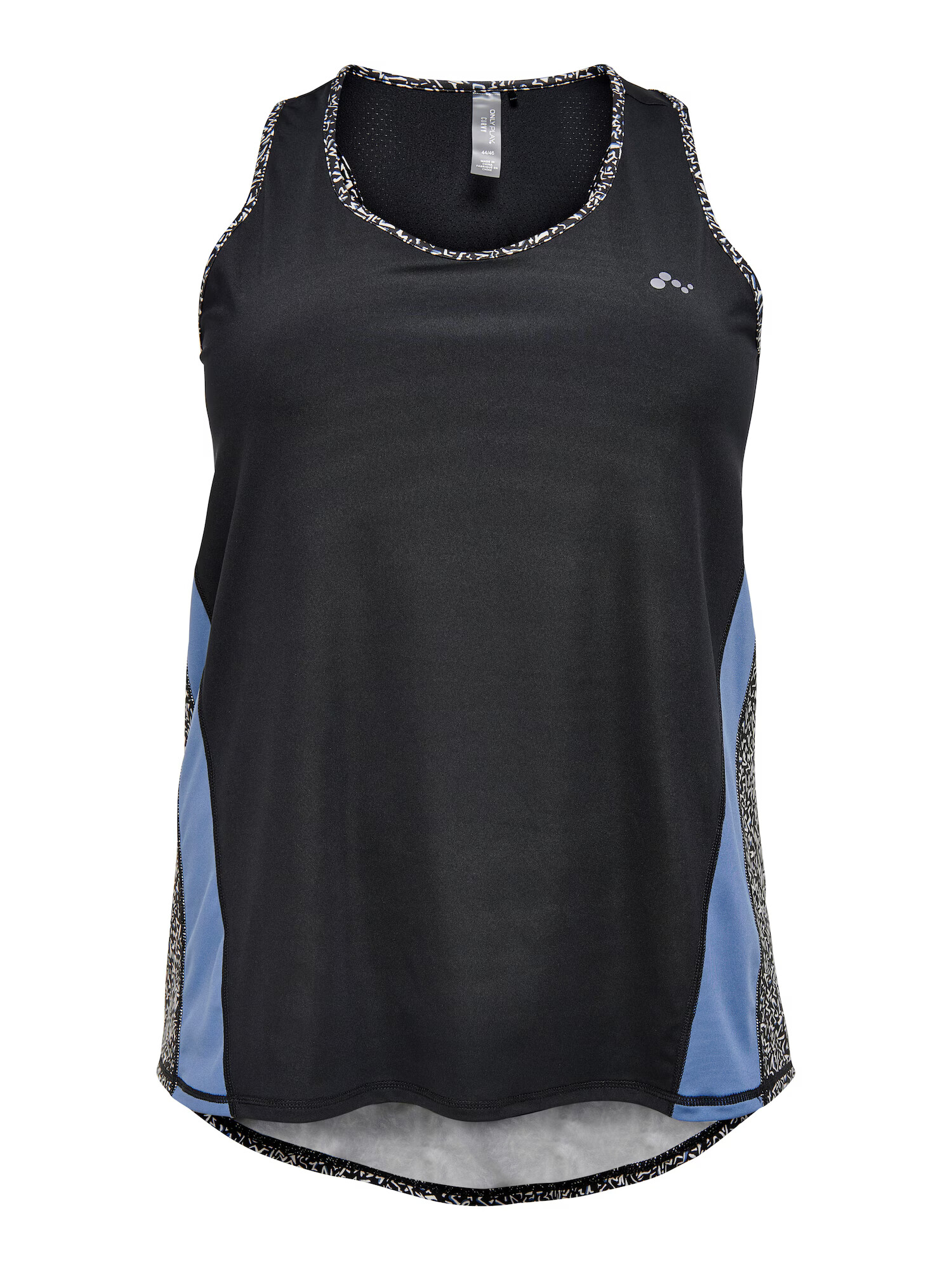 Only Play Curvy Sport top 'Judiea' albastru fumuriu / negru / alb - Pled.ro