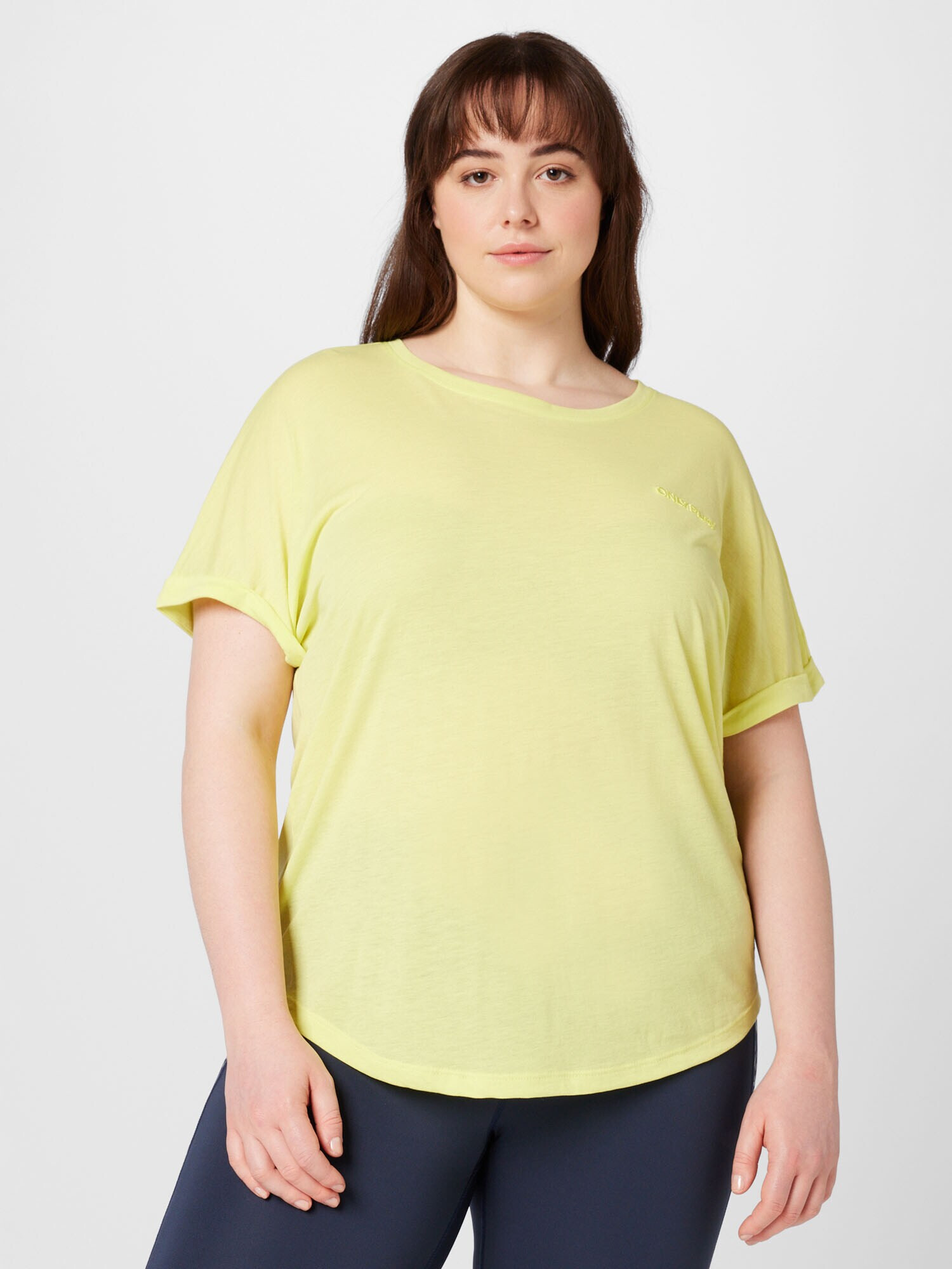 Only Play Curvy Tricou funcțional 'FREI' galben citron - Pled.ro