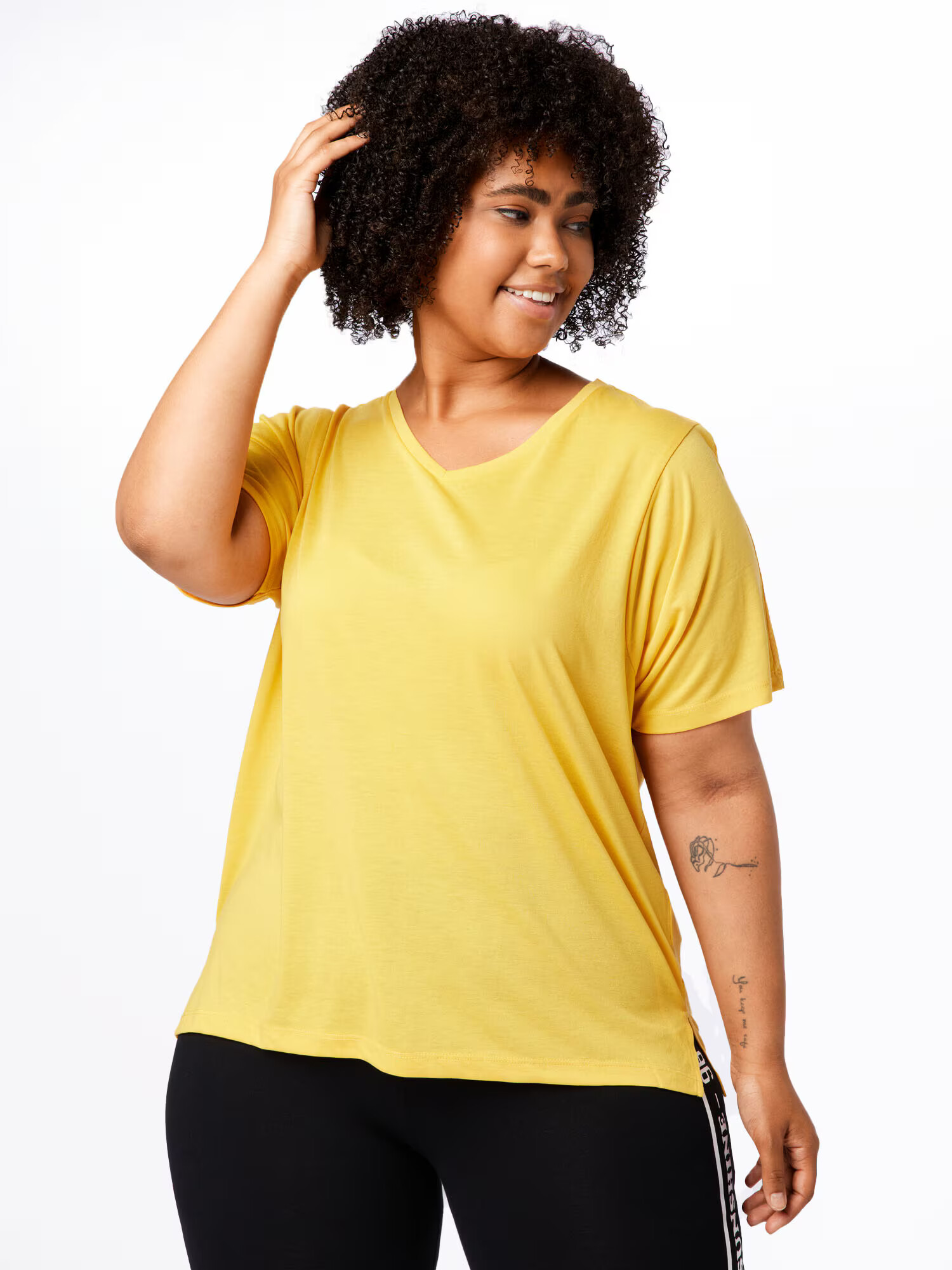 Only Play Curvy Tricou funcțional galben citron - Pled.ro