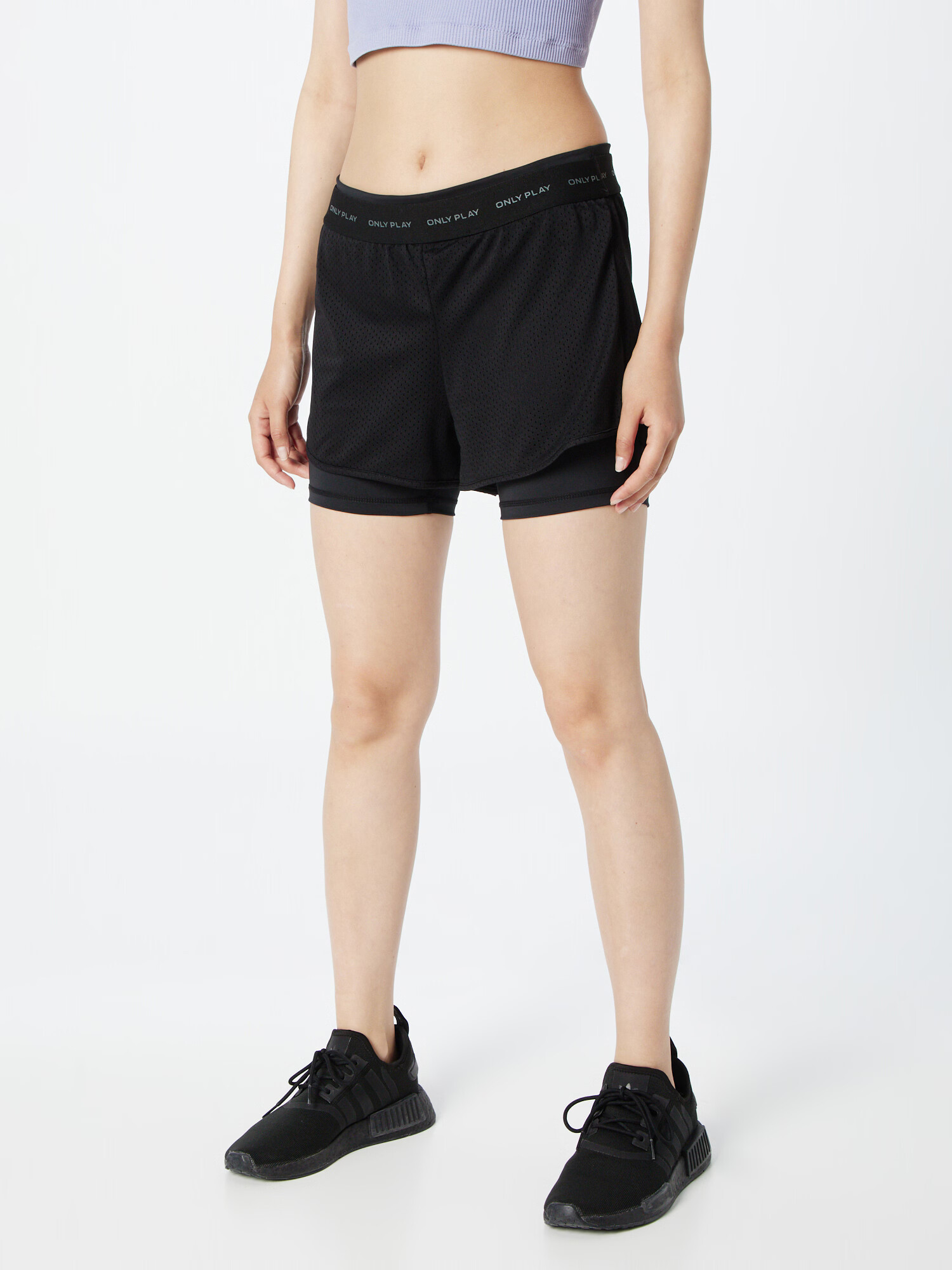 ONLY PLAY Pantaloni sport 'JANELLE' negru / alb - Pled.ro