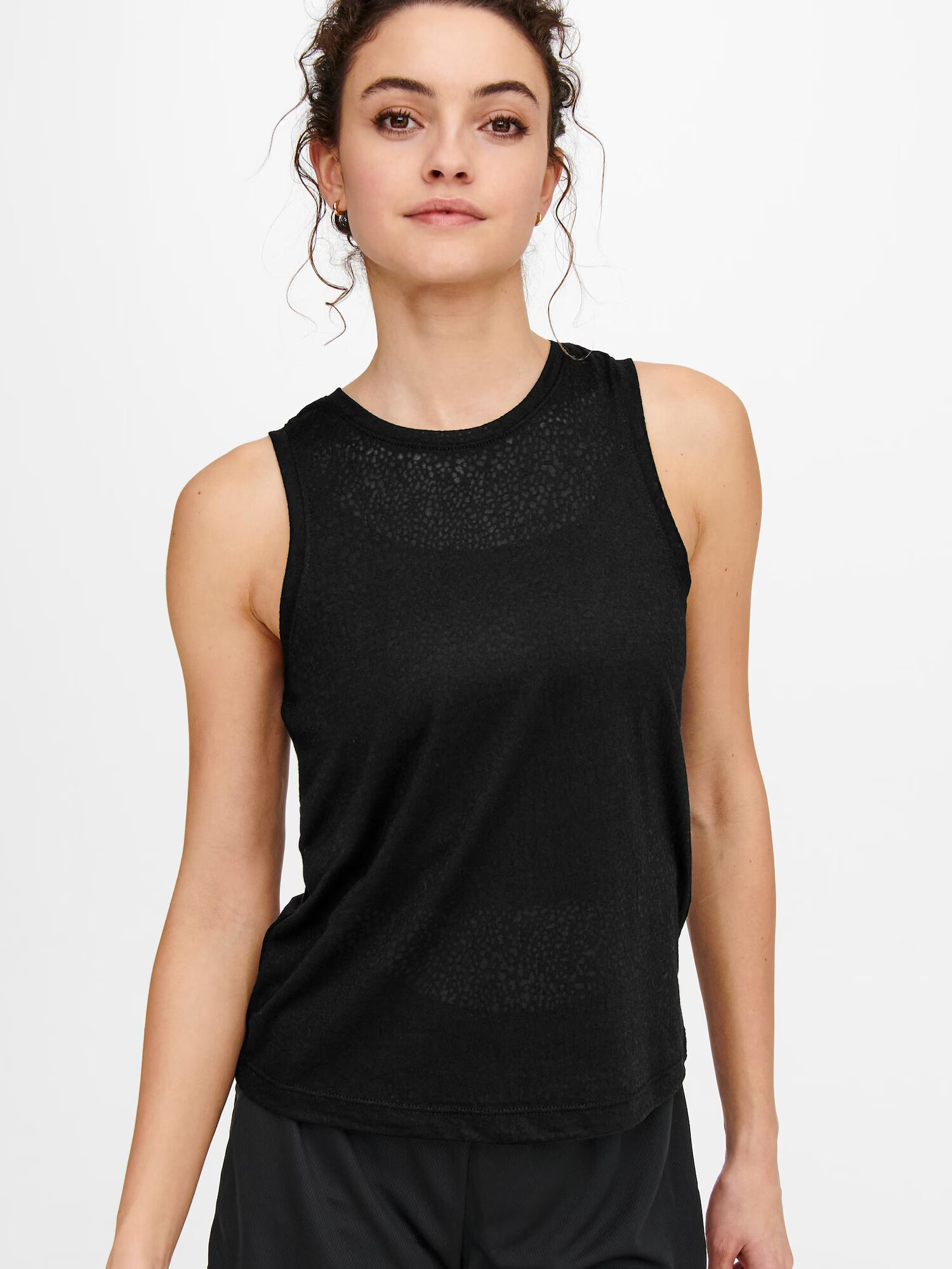 ONLY PLAY Sport top 'Abo' negru - Pled.ro