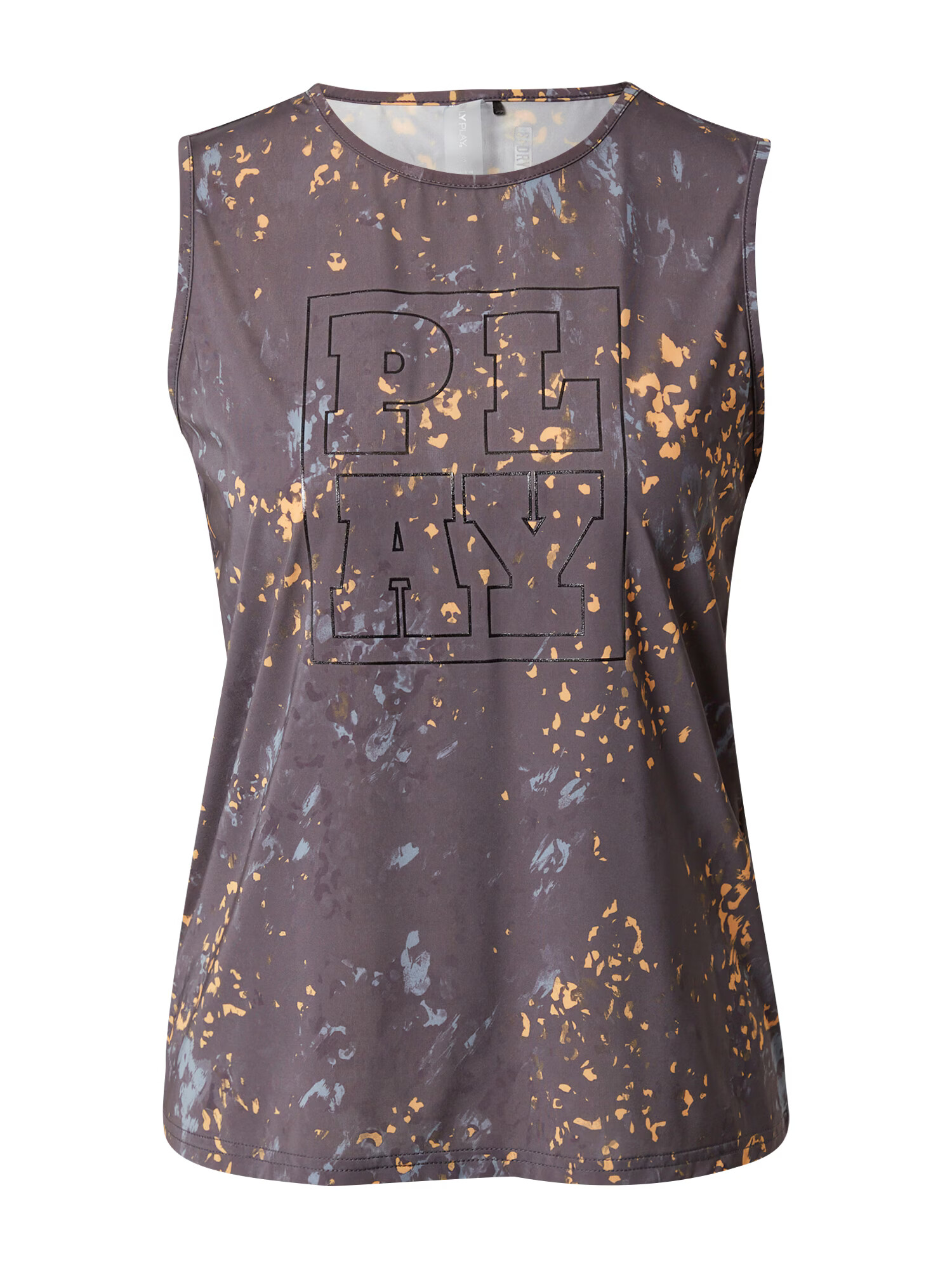 ONLY PLAY Sport top albastru porumbel / gri taupe / portocaliu pastel / negru - Pled.ro