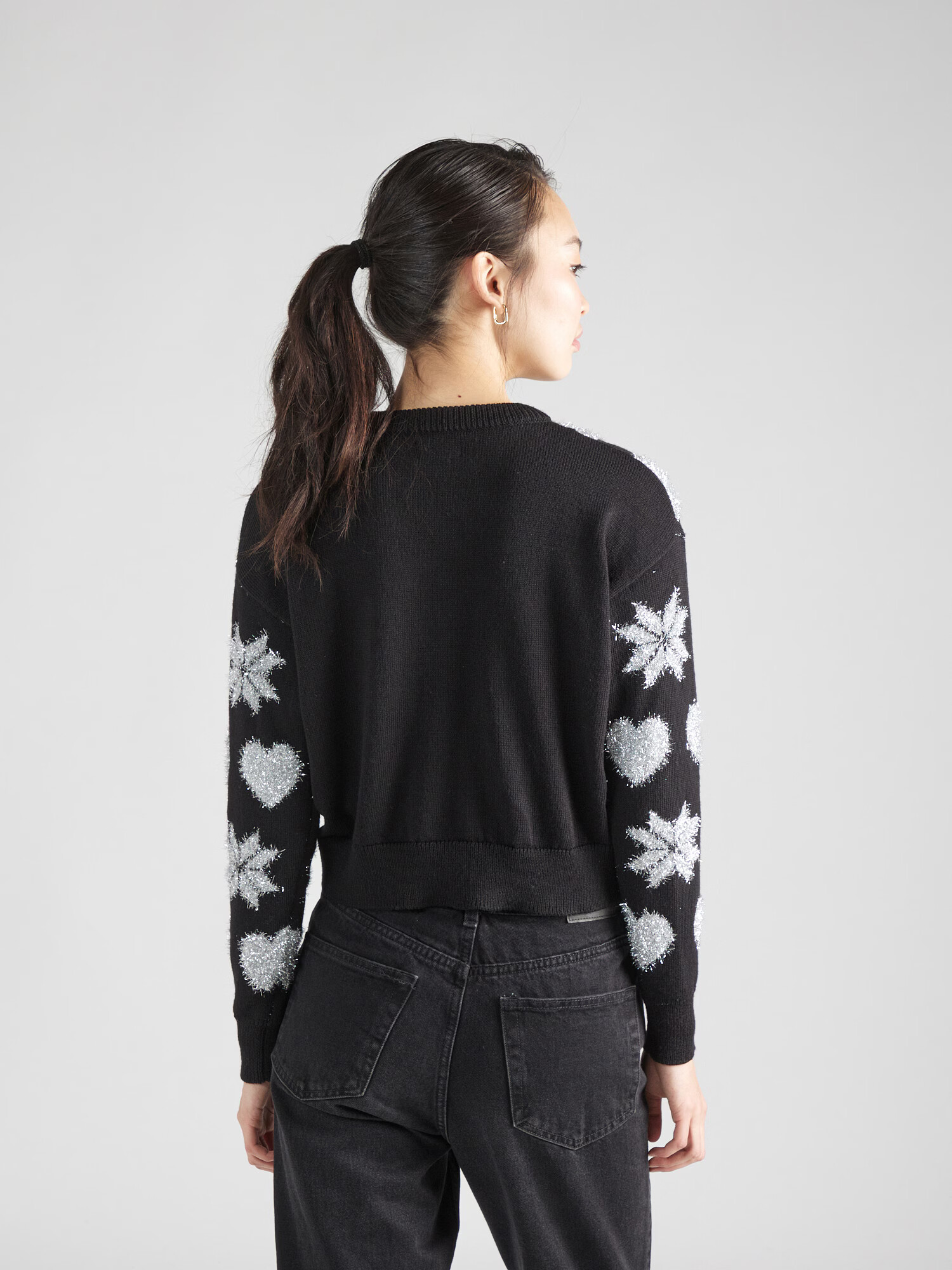 ONLY Pulover 'XMAS LOVE' negru / alb murdar - Pled.ro