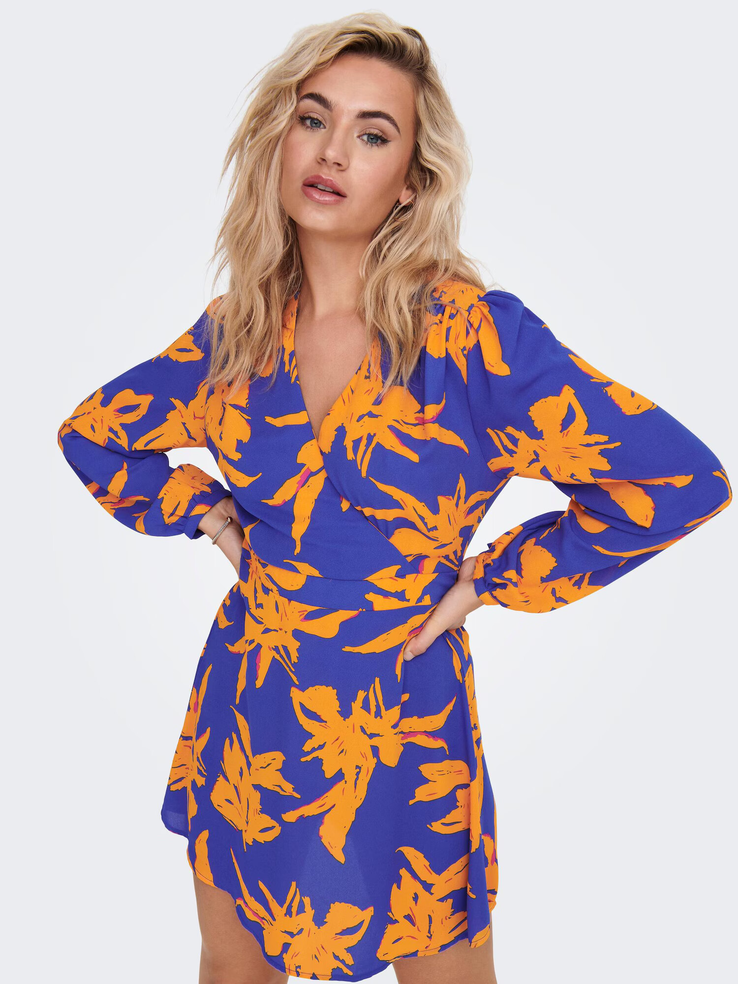 ONLY Rochie 'Alma Life' albastru / portocaliu / roz - Pled.ro