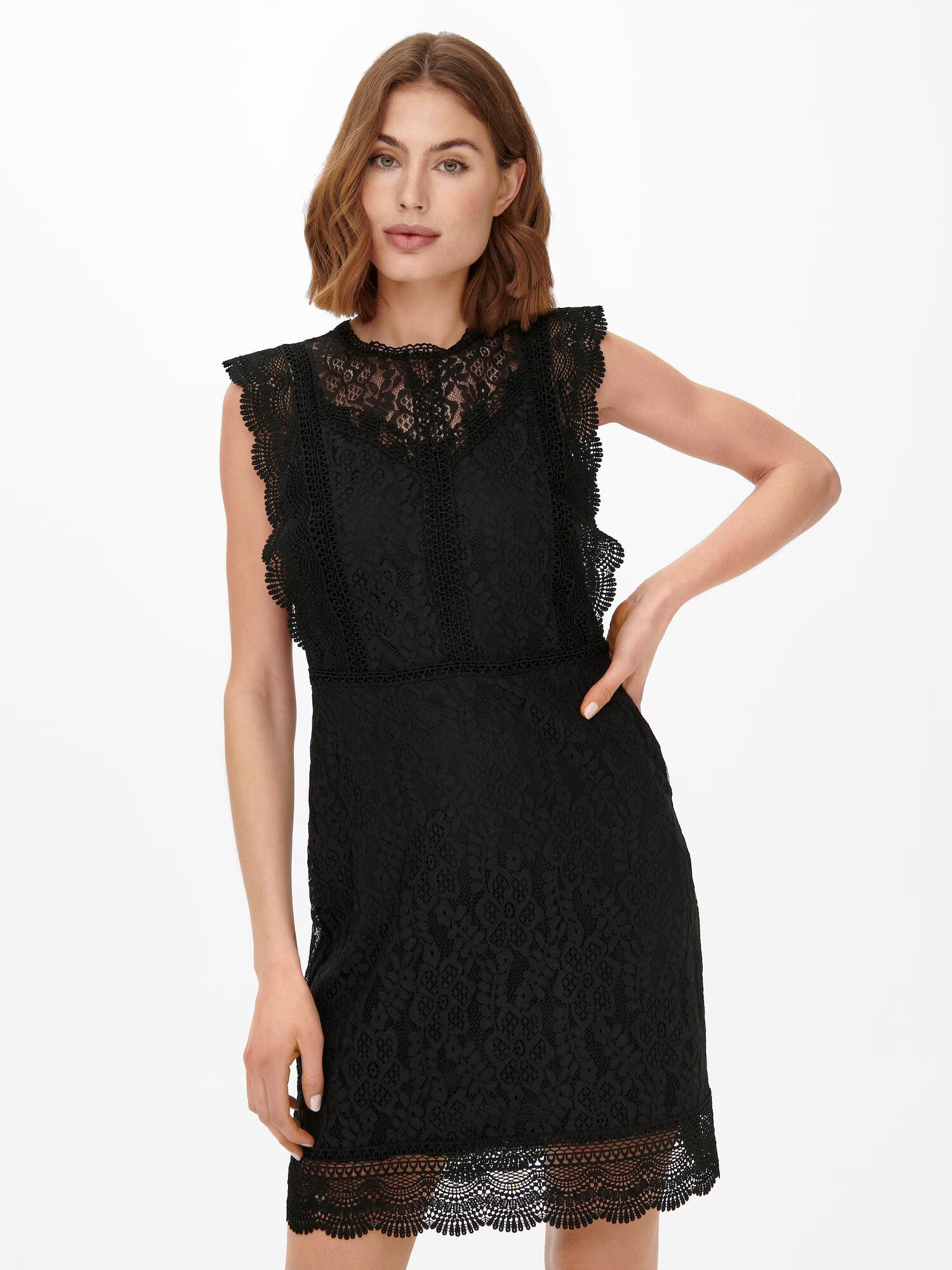 ONLY Rochie de cocktail 'New Karo' negru - Pled.ro