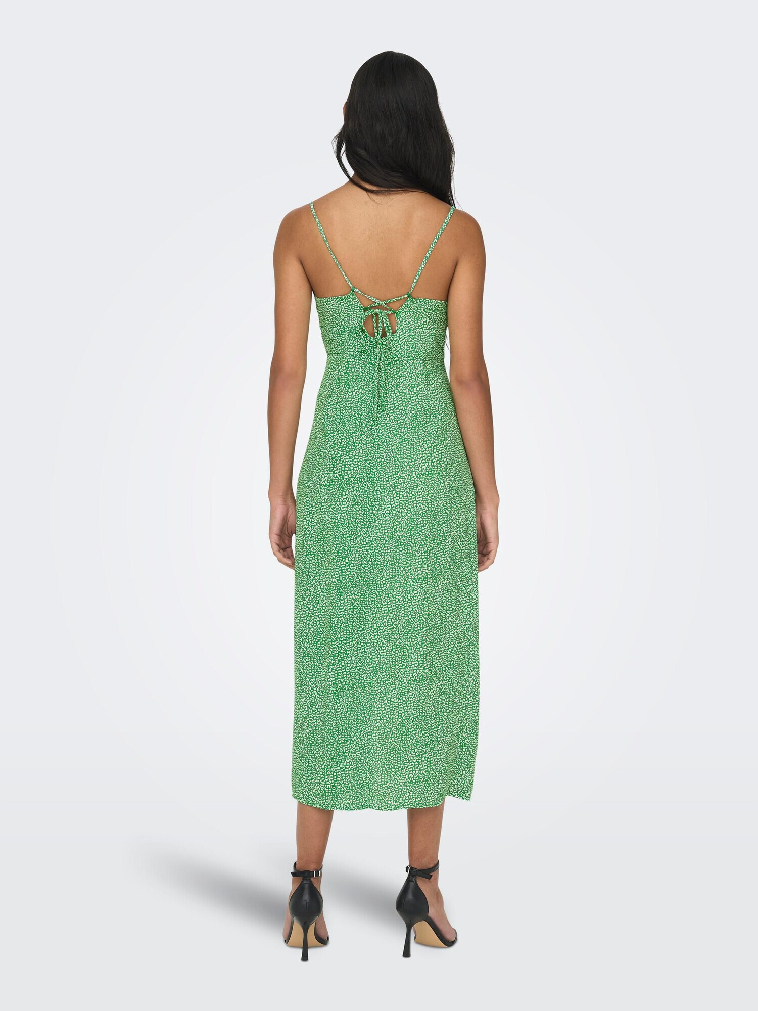 ONLY Rochie de vară 'Leonora' verde / alb - Pled.ro