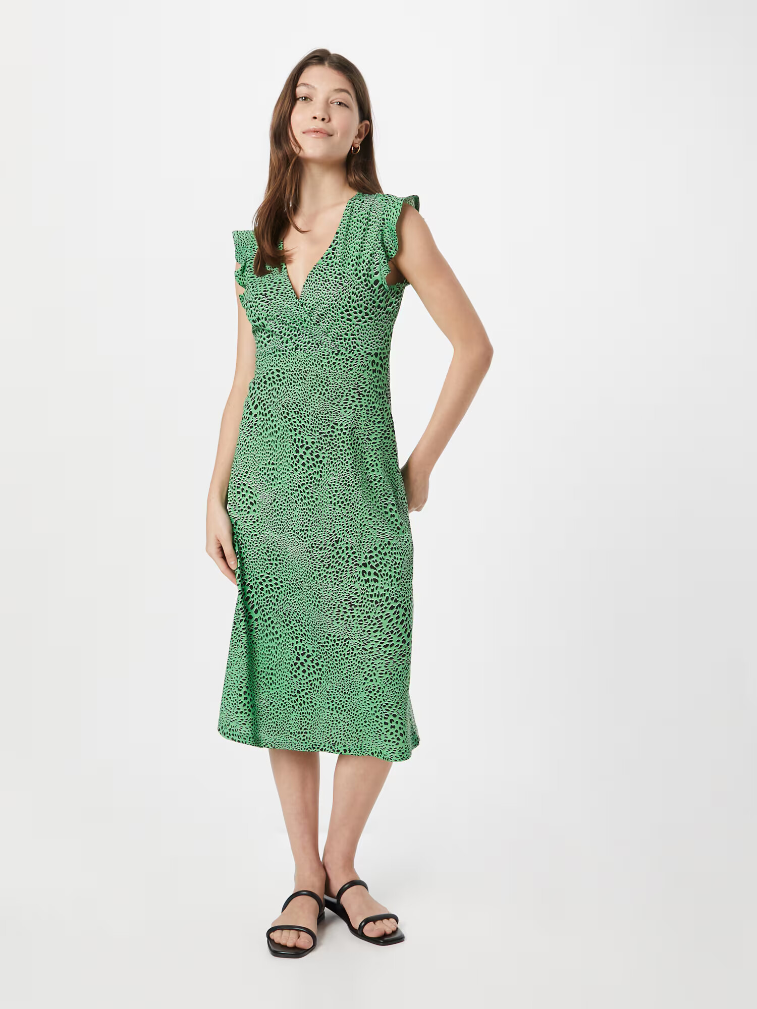 ONLY Rochie de vară 'MAY' verde deschis / negru / alb - Pled.ro