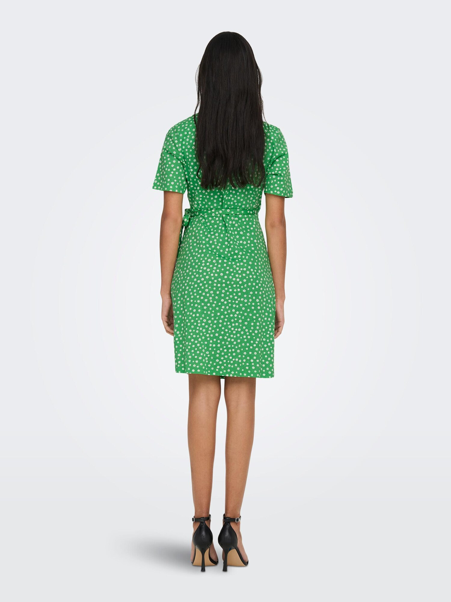 ONLY Rochie 'MAY' verde iarbă / alb - Pled.ro