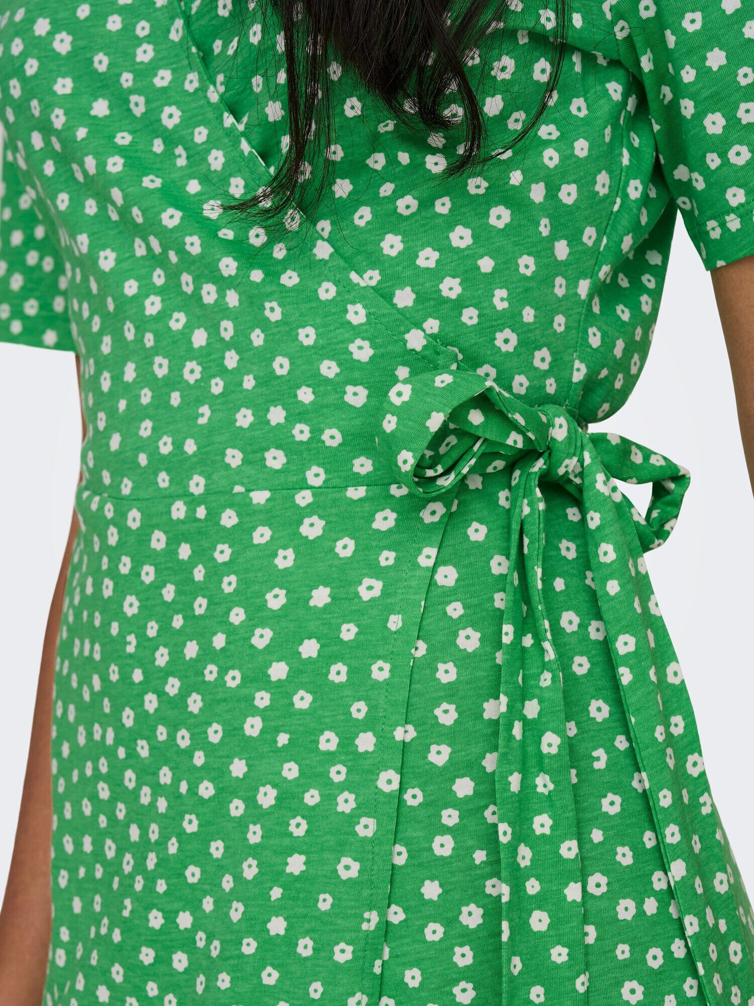 ONLY Rochie 'MAY' verde iarbă / alb - Pled.ro