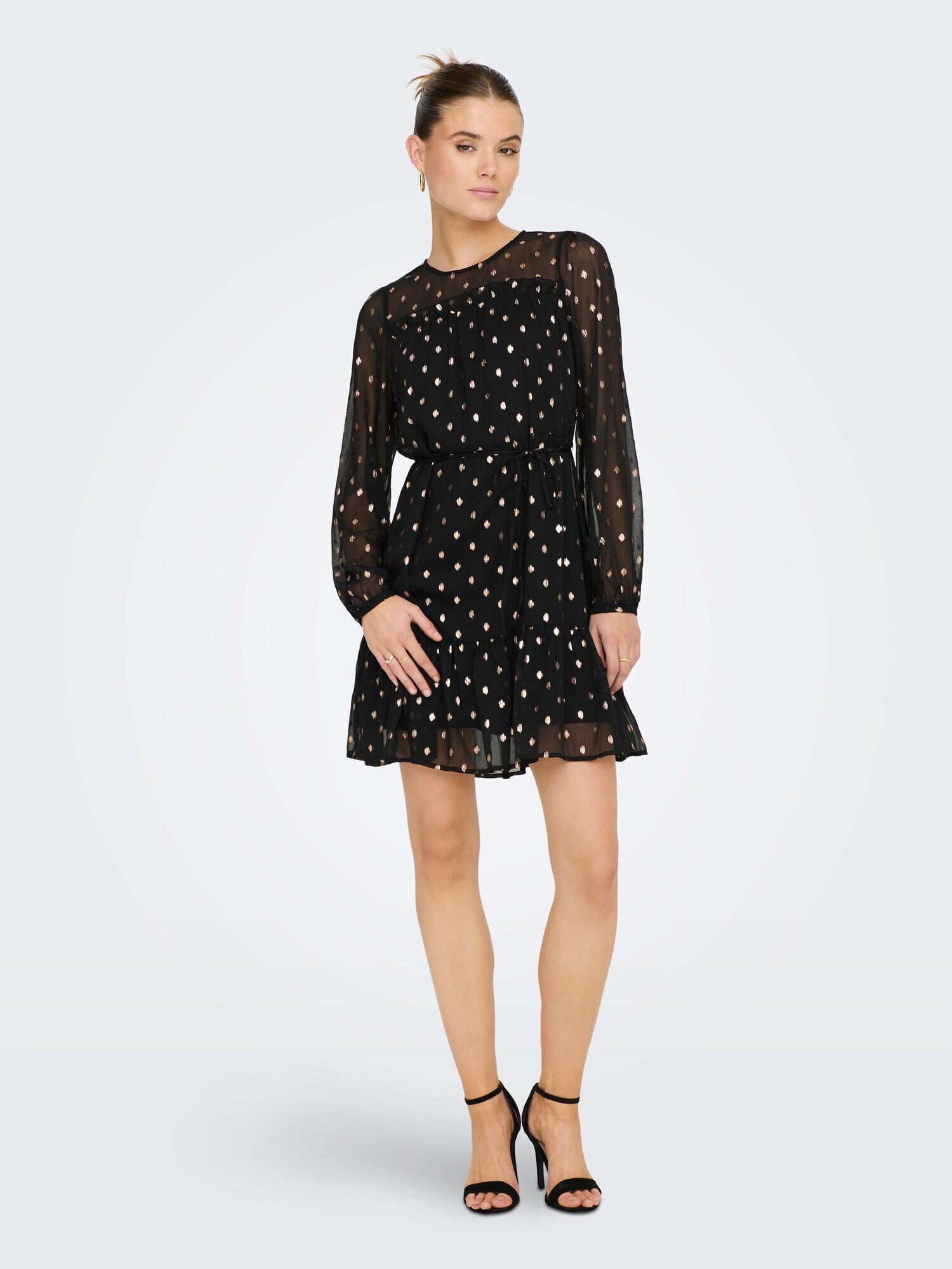 ONLY Rochie 'ONLIVY' auriu - roz / negru - Pled.ro