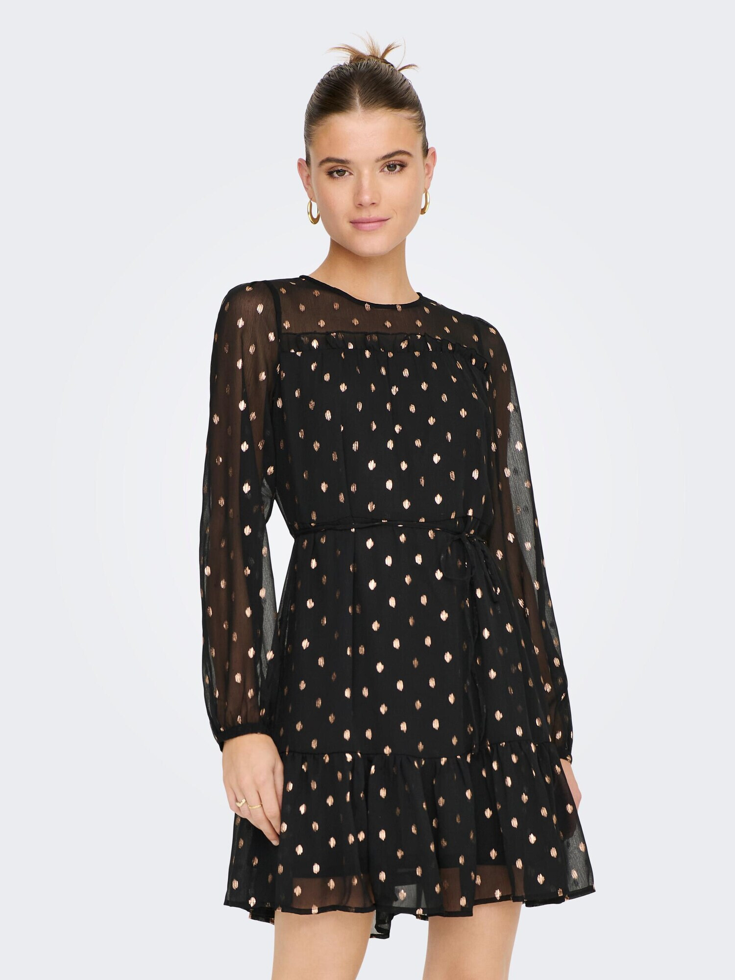 ONLY Rochie 'ONLIVY' auriu - roz / negru - Pled.ro