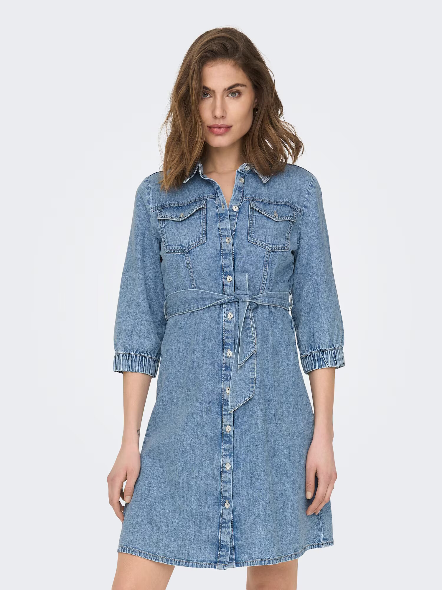 ONLY Rochie tip bluză 'HELLE HARLOW' albastru denim - Pled.ro