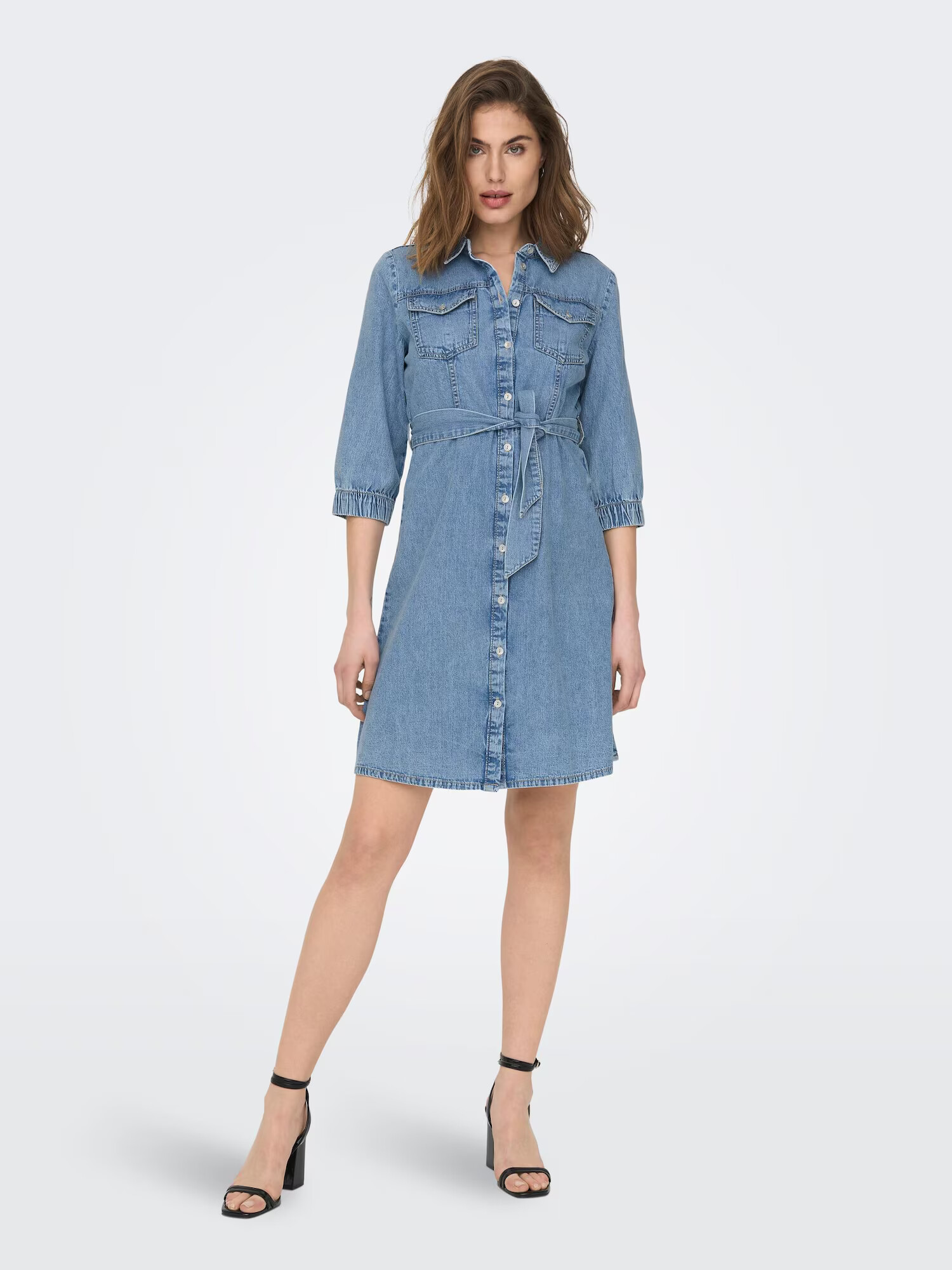 ONLY Rochie tip bluză 'HELLE HARLOW' albastru denim - Pled.ro