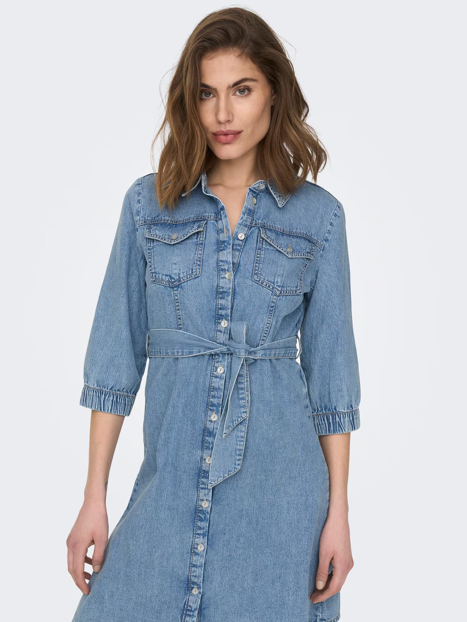 ONLY Rochie tip bluză 'HELLE HARLOW' albastru denim - Pled.ro