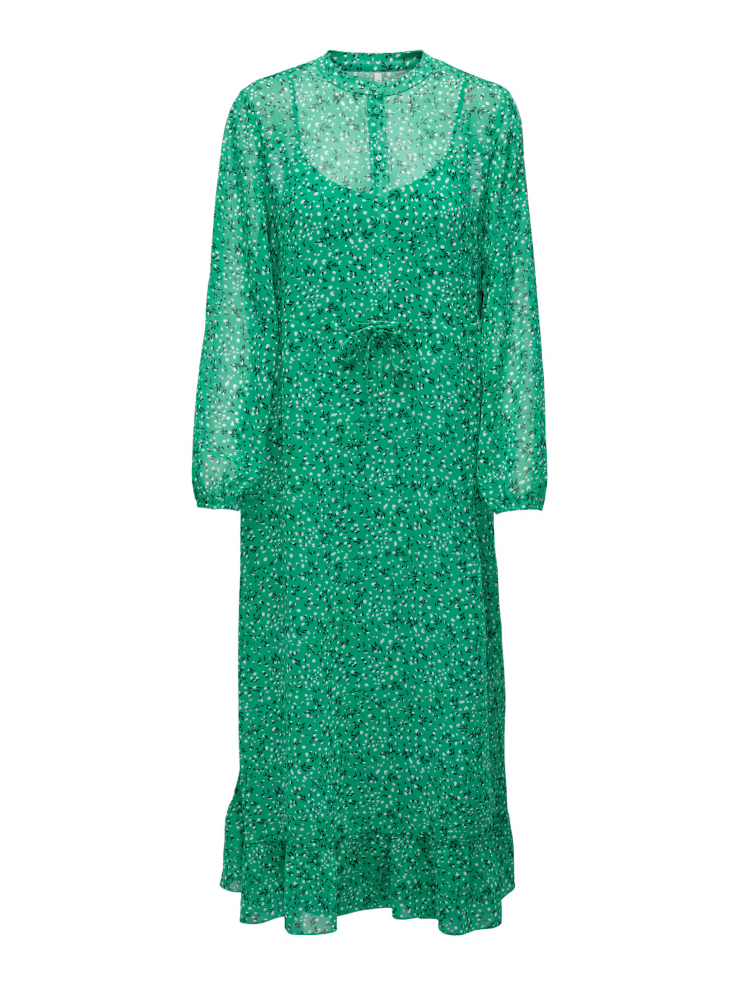 ONLY Rochie tip bluză 'LUCIA DITZY' verde / negru / alb - Pled.ro