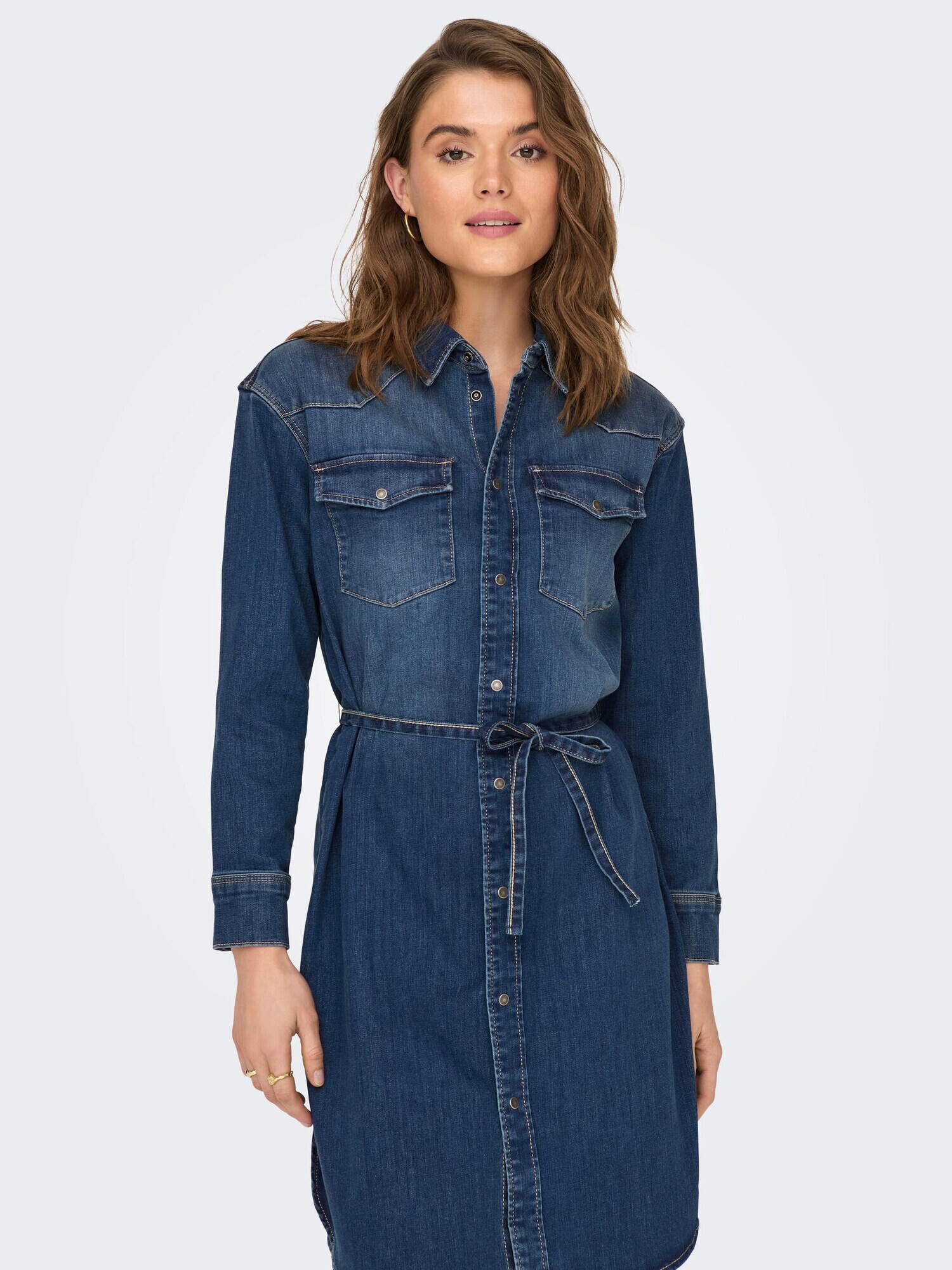 ONLY Rochie tip bluză 'MARIE' albastru denim - Pled.ro