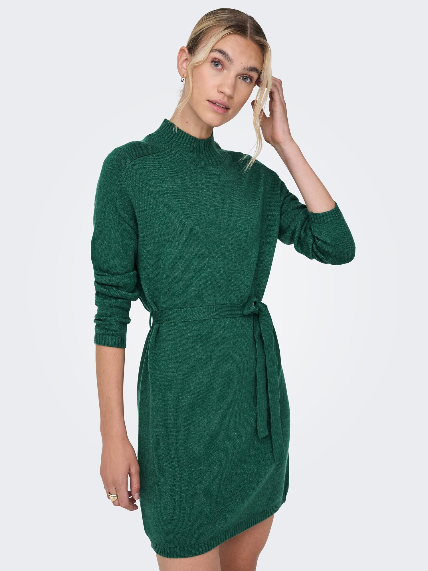 ONLY Rochie tricotat 'Leva' verde închis - Pled.ro