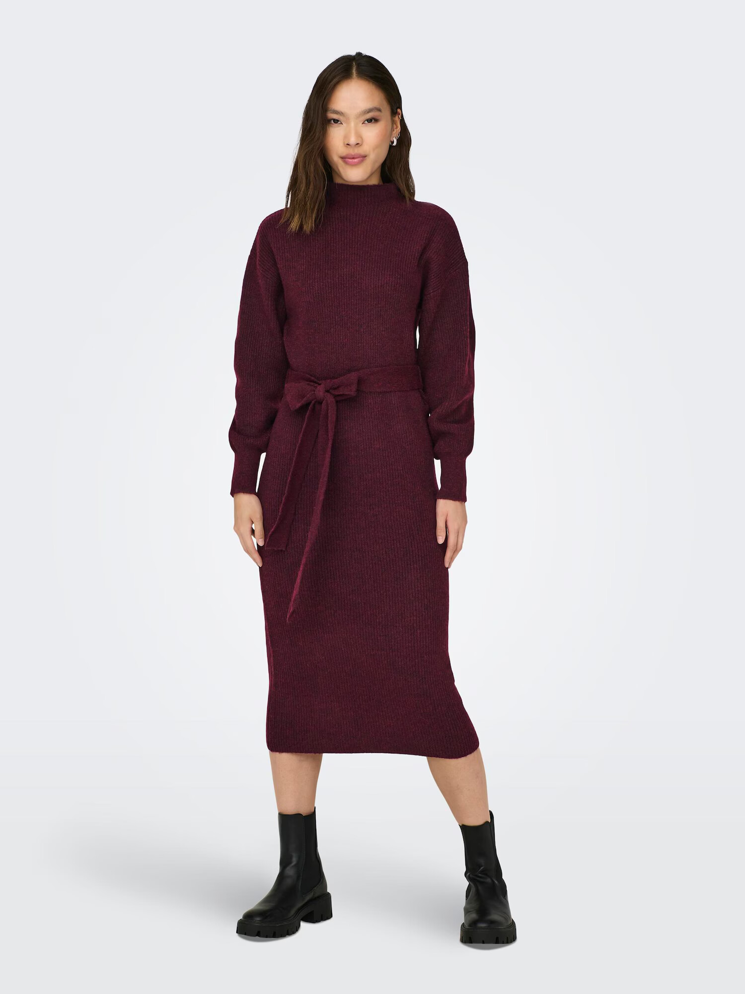 ONLY Rochie tricotat 'THILDE' roșu burgundy - Pled.ro