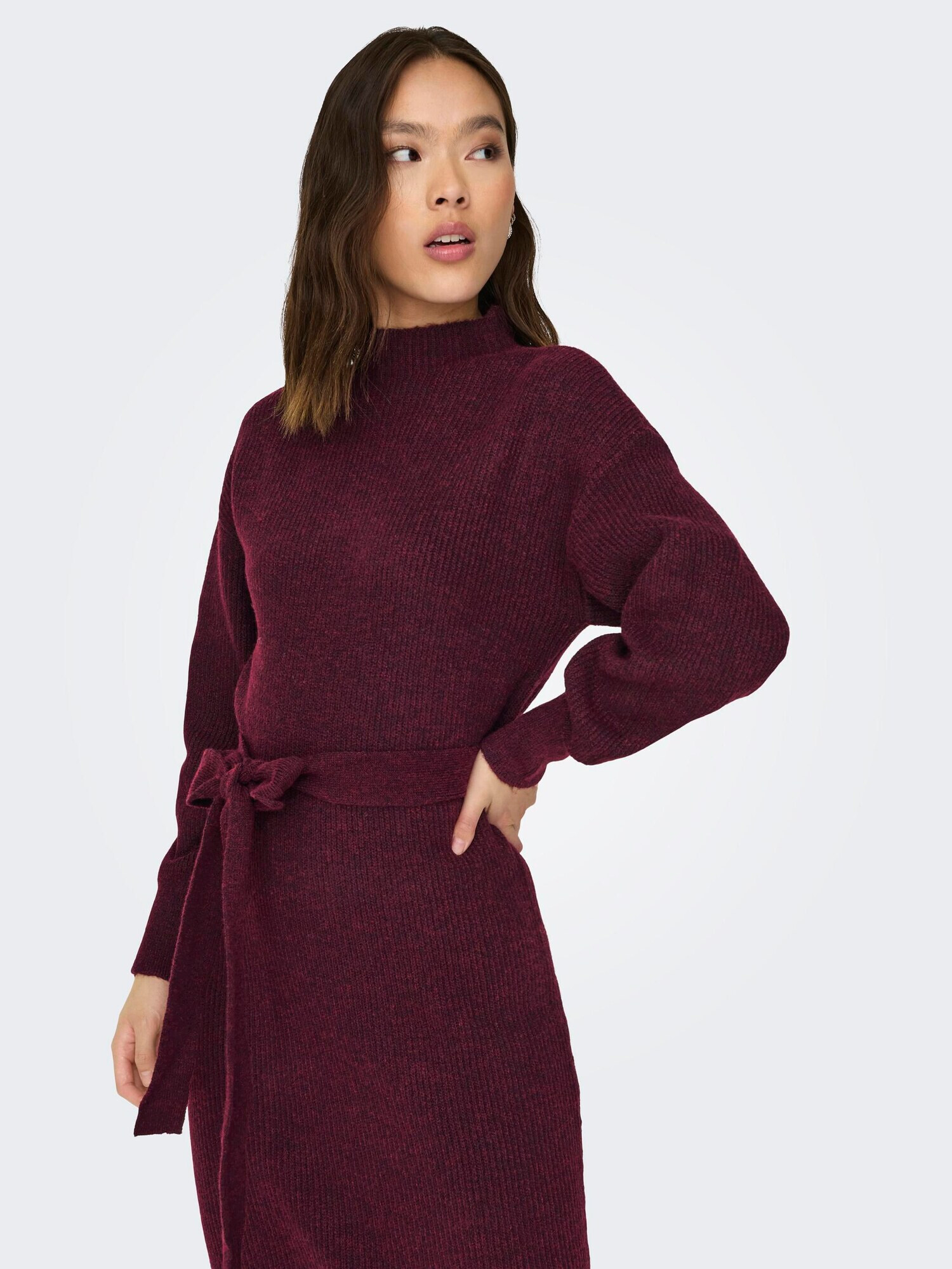 ONLY Rochie tricotat 'THILDE' roșu burgundy - Pled.ro