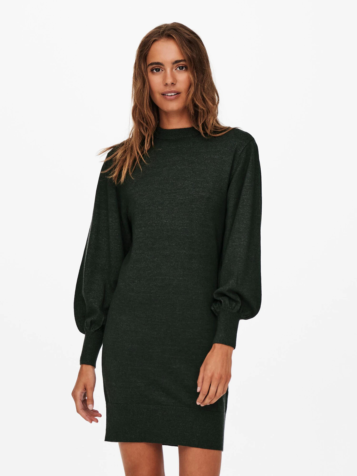 ONLY Rochie tricotat verde închis - Pled.ro