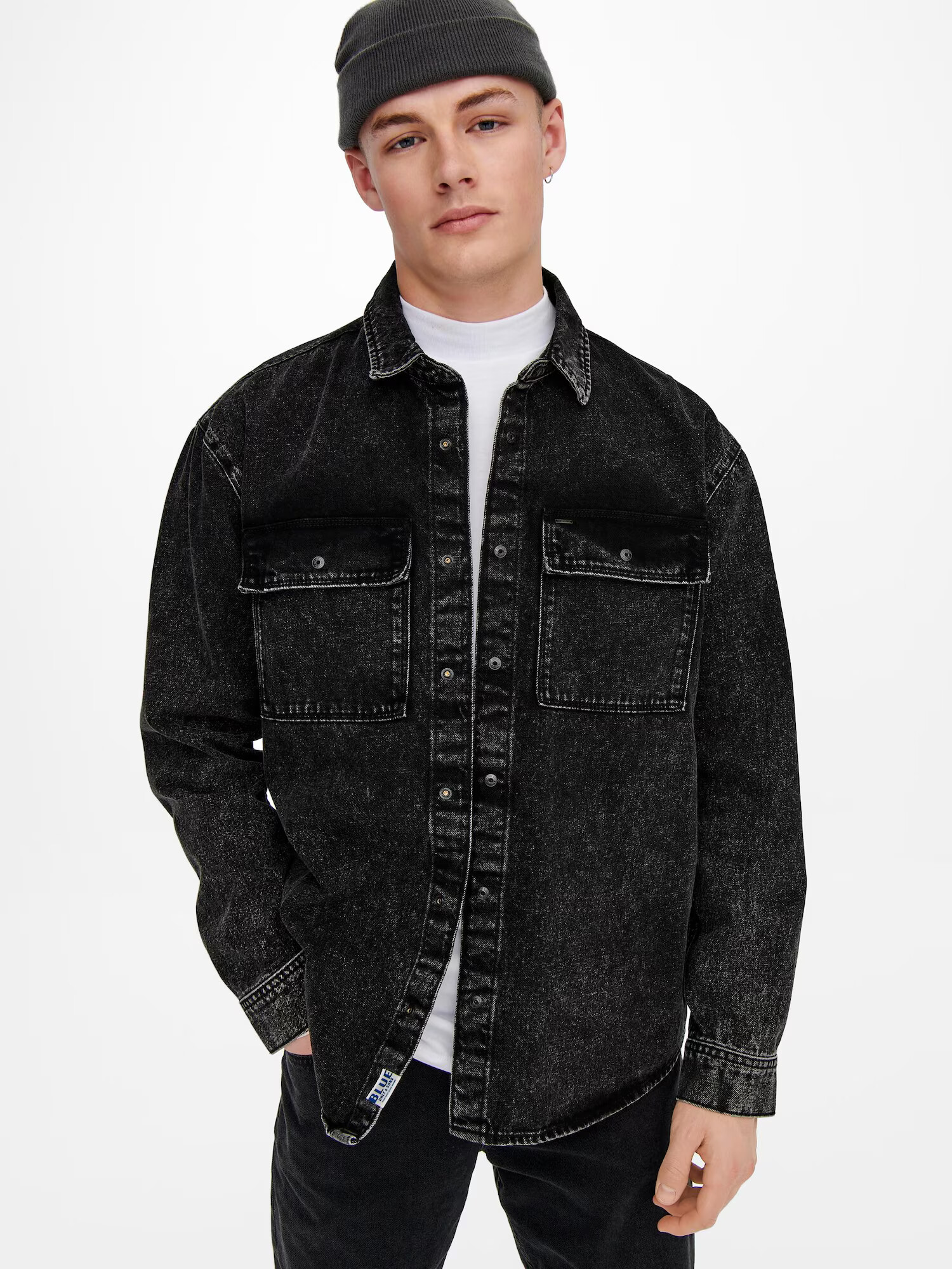 Only & Sons Cămașă 'Bill' negru denim - Pled.ro