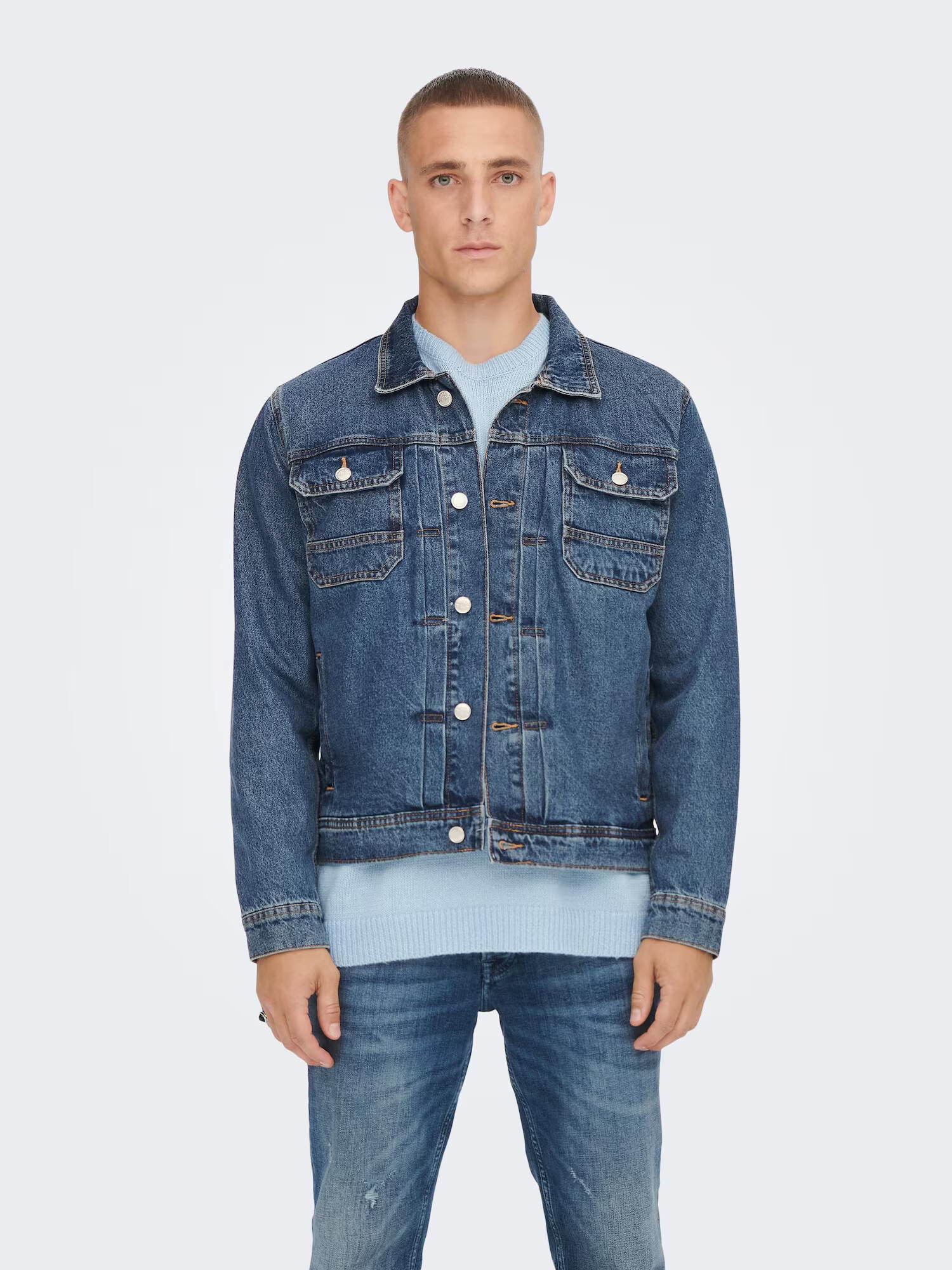 Only & Sons Geacă de primăvară-toamnă 'Duke' albastru denim - Pled.ro