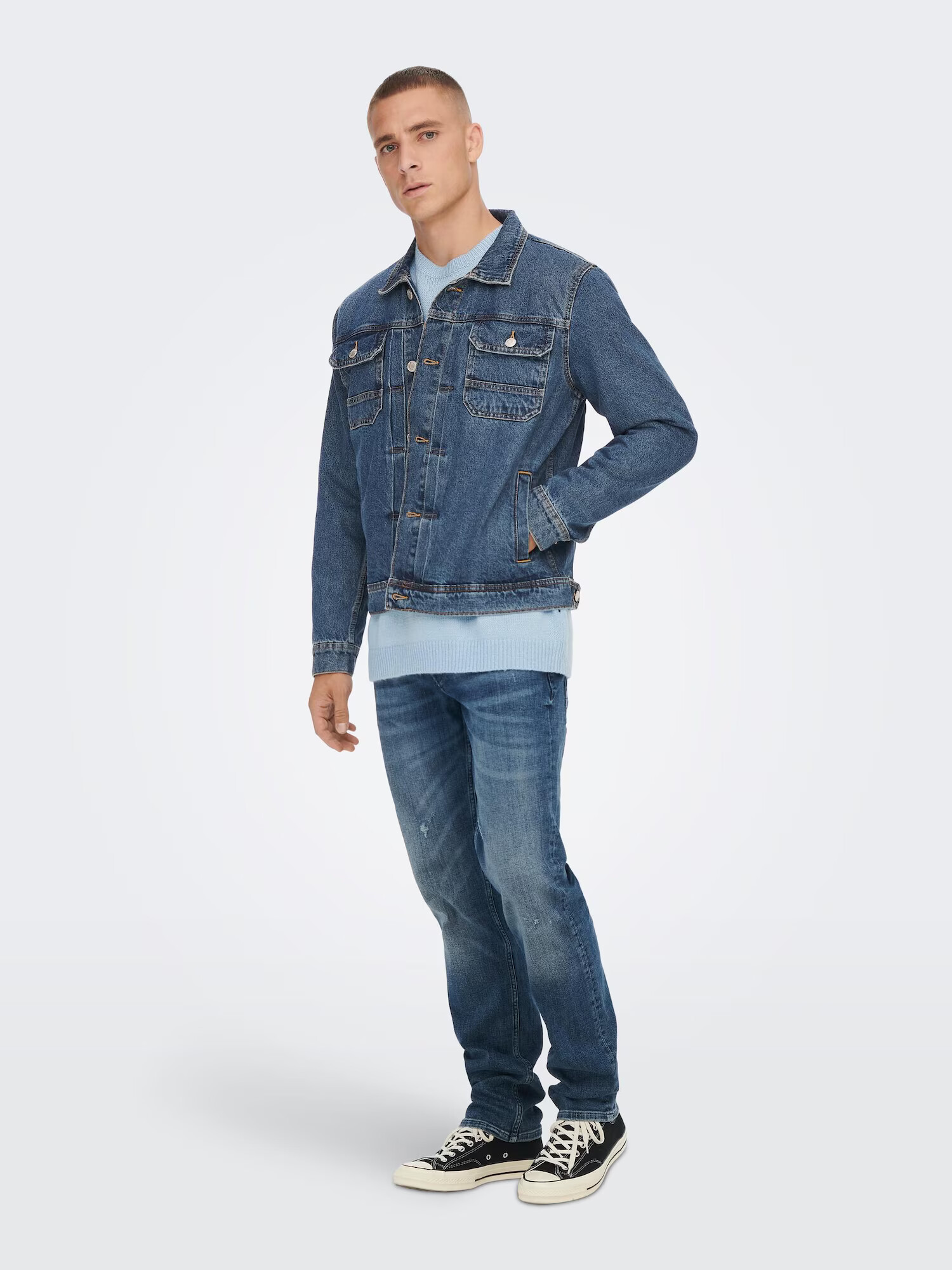 Only & Sons Geacă de primăvară-toamnă 'Duke' albastru denim - Pled.ro